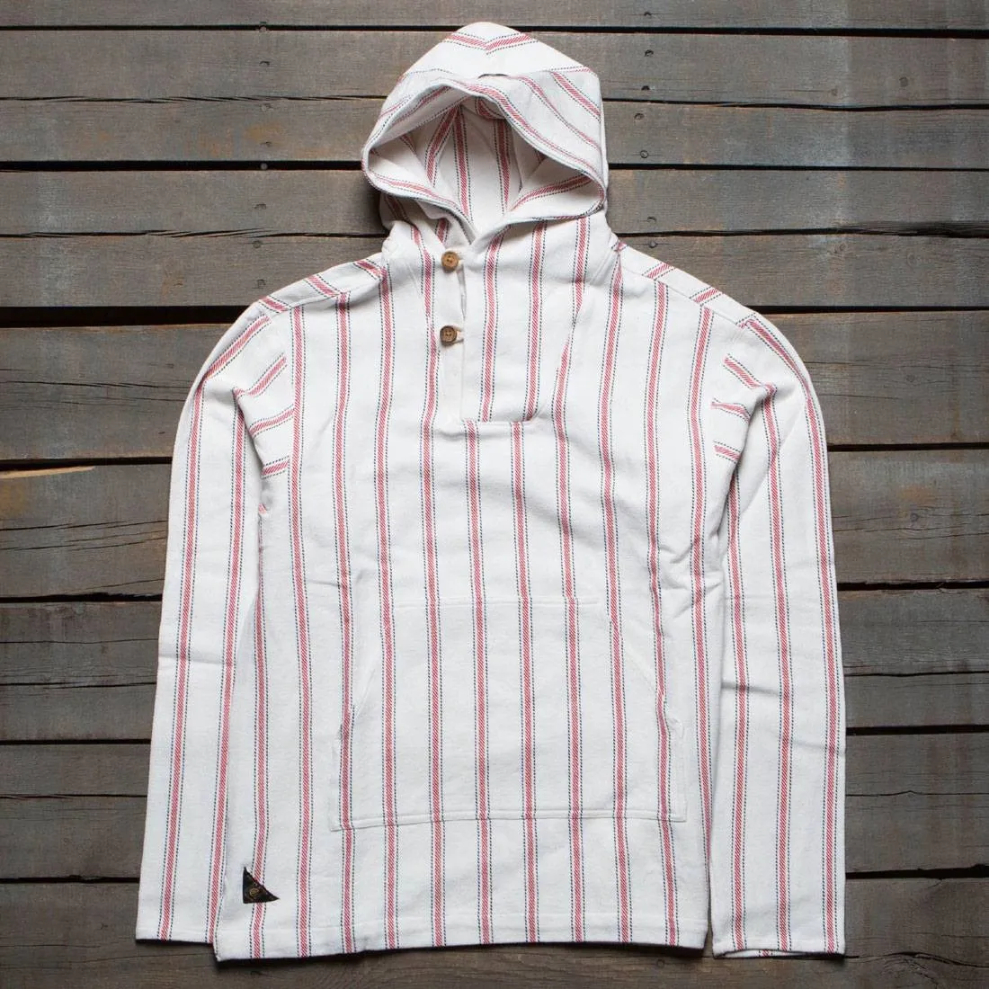 10 Deep Men Sandstone Poncho Hoody (white / red)