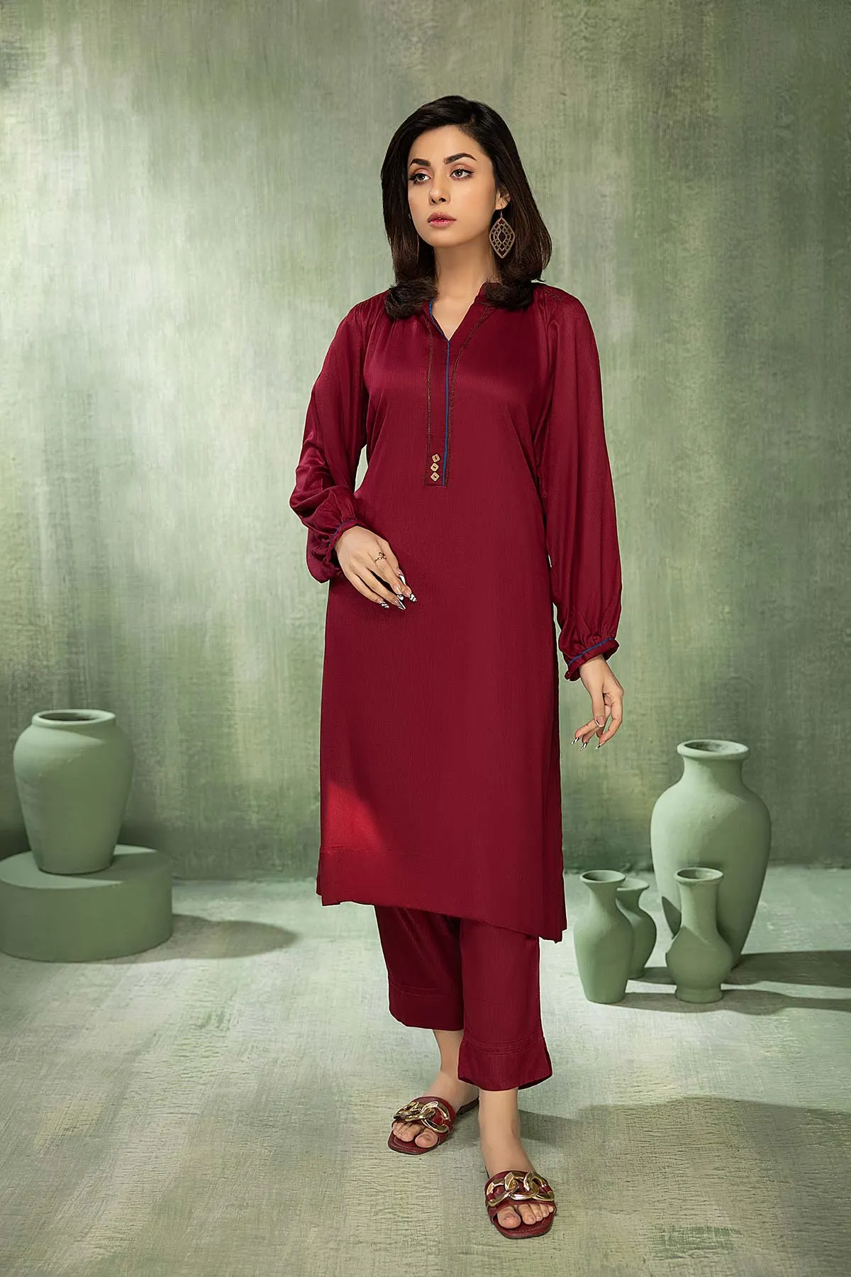 2-PC Kotail Silk Trouser with Qlot Trouser CPG22-25-S