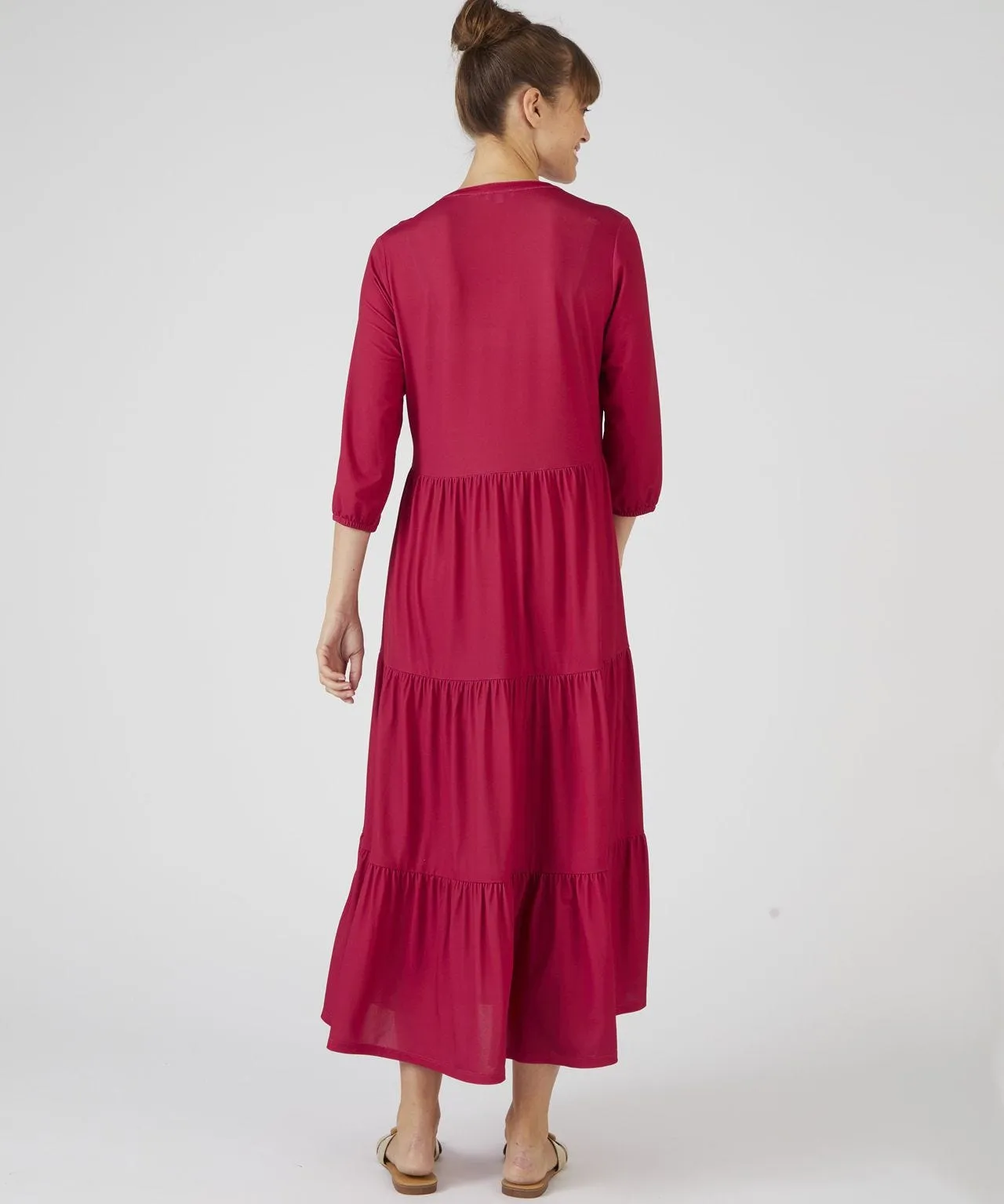 3/4 Sleeved Tiered Dress