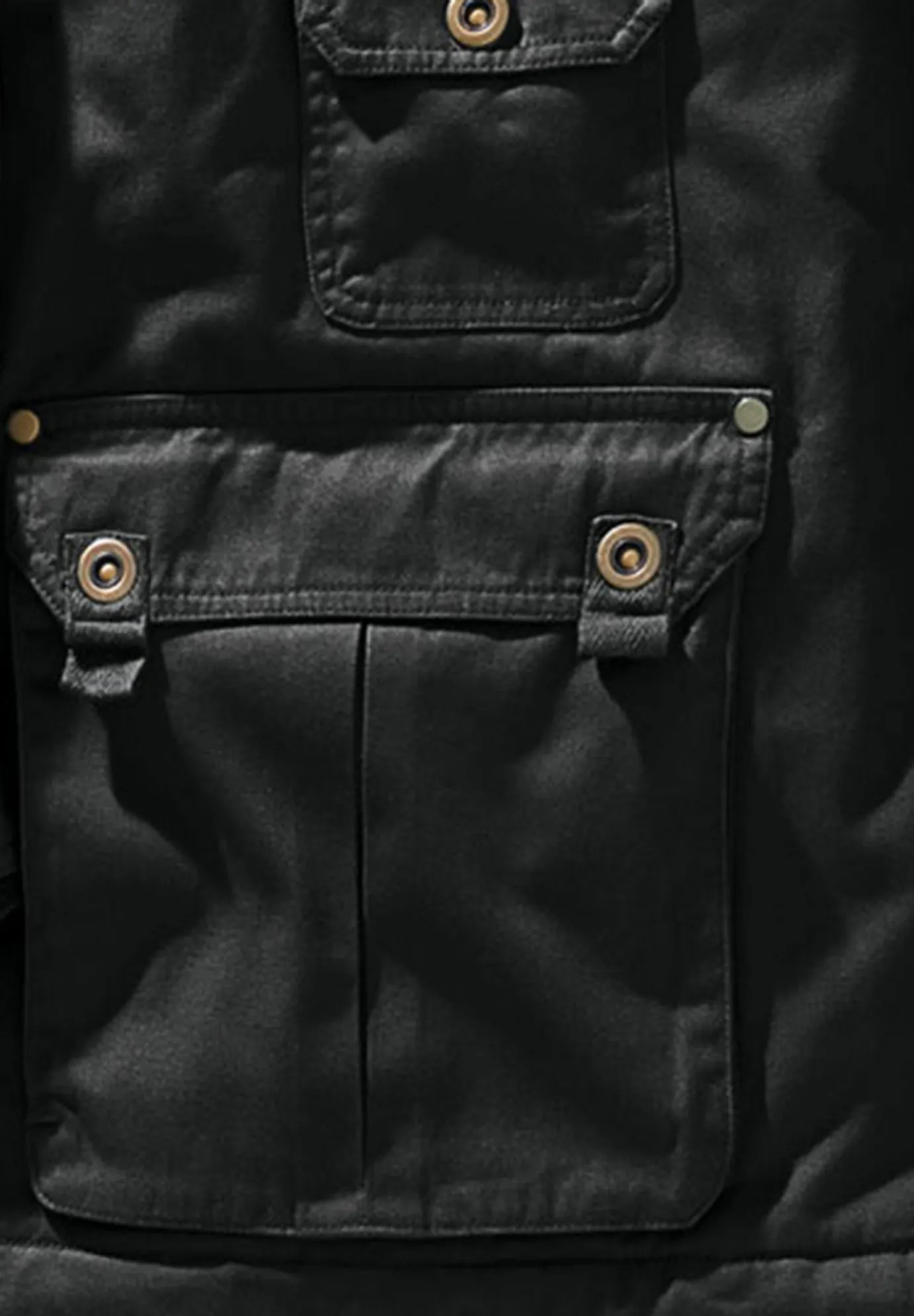 9 Pocket Twill Utility Jacket with Removable Hood