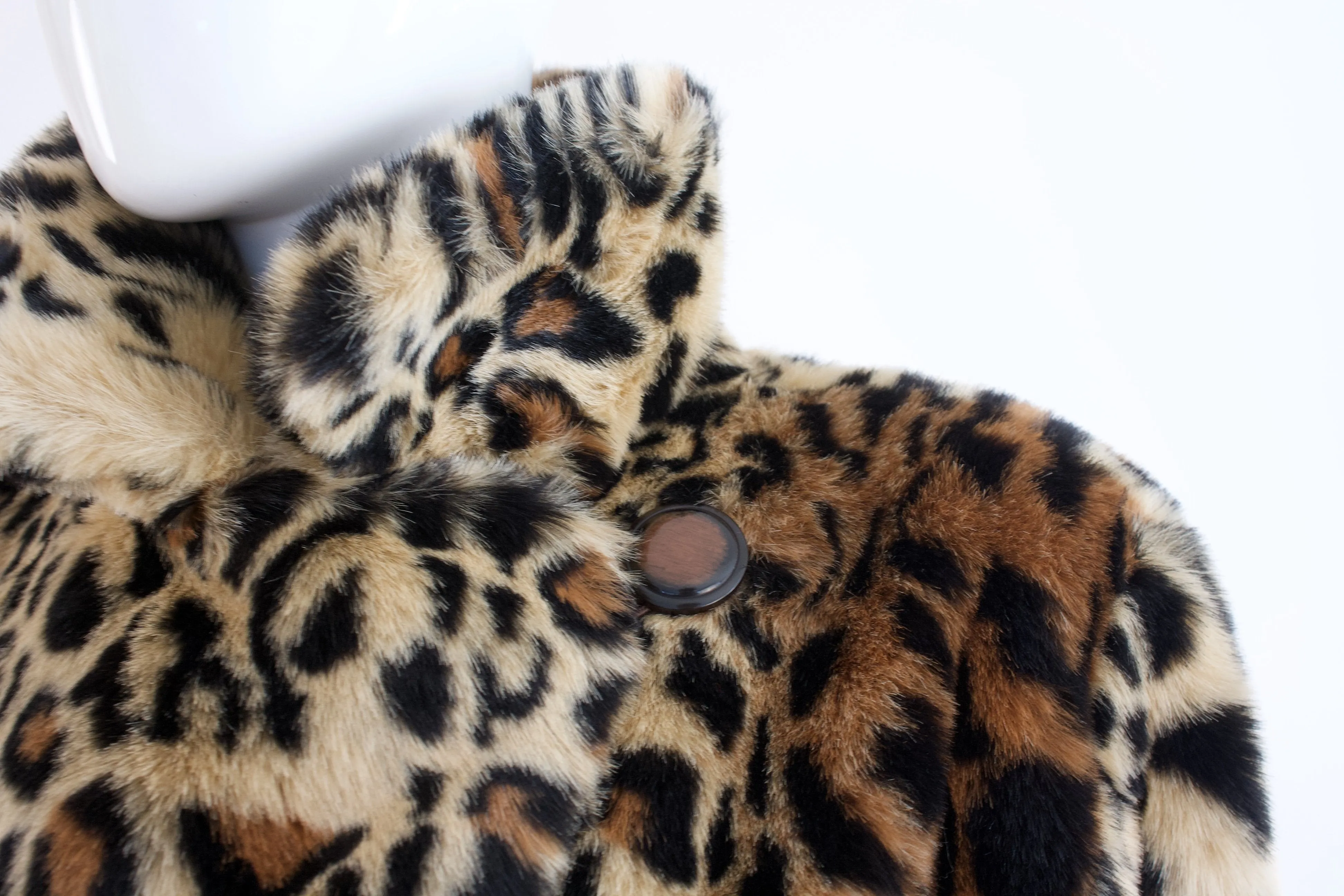 90's Leopard Faux Fur Coat