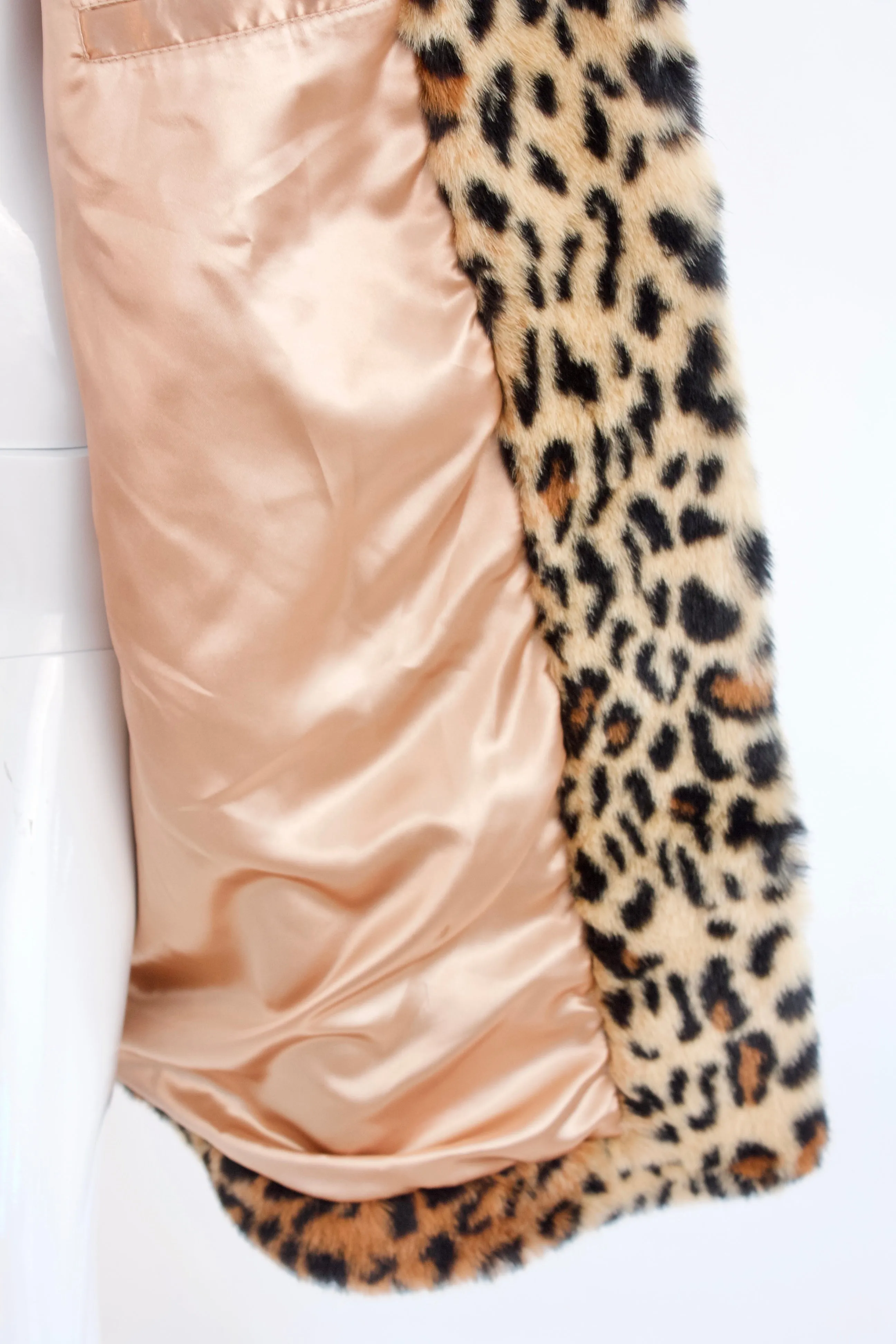 90's Leopard Faux Fur Coat