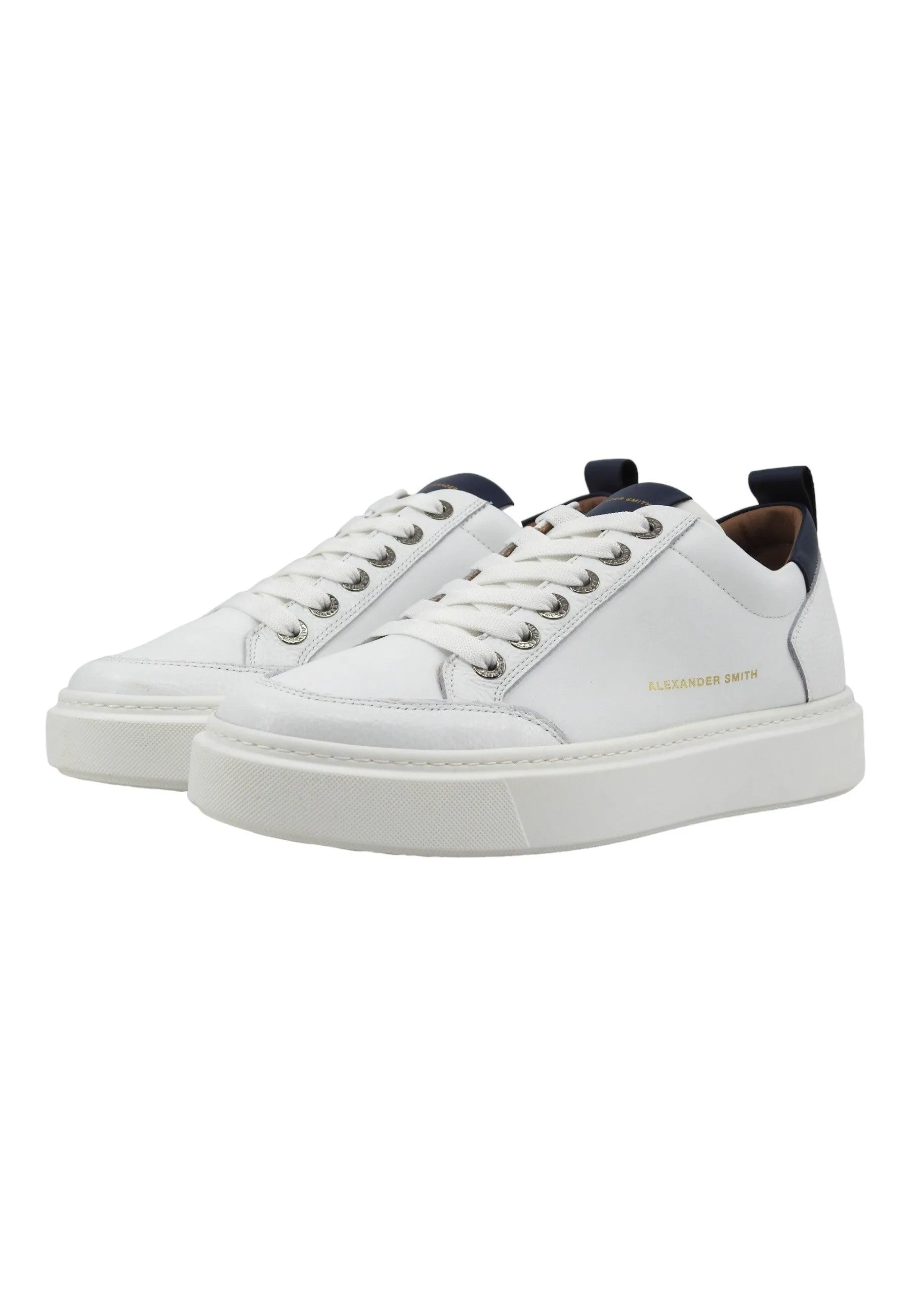 ALEXANDER SMITH Bond Sneaker Uomo White Blue BDM3301