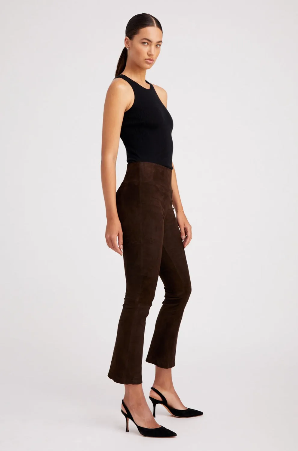 Americano Suede Ankle Flare Leggings