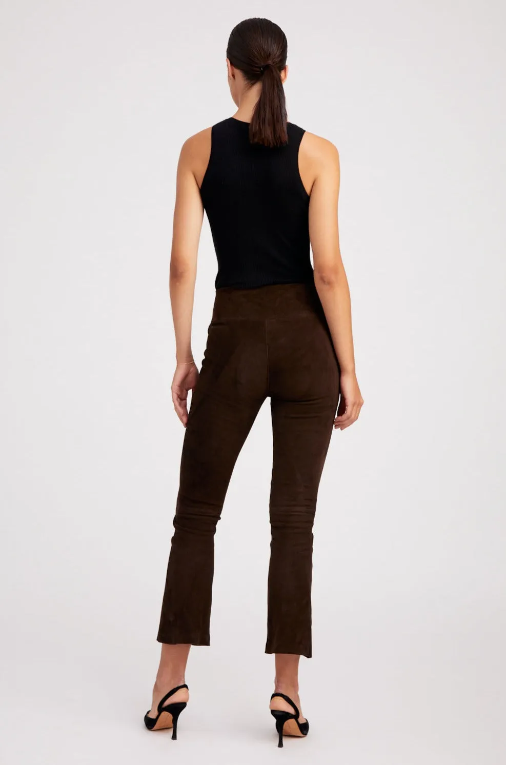 Americano Suede Ankle Flare Leggings