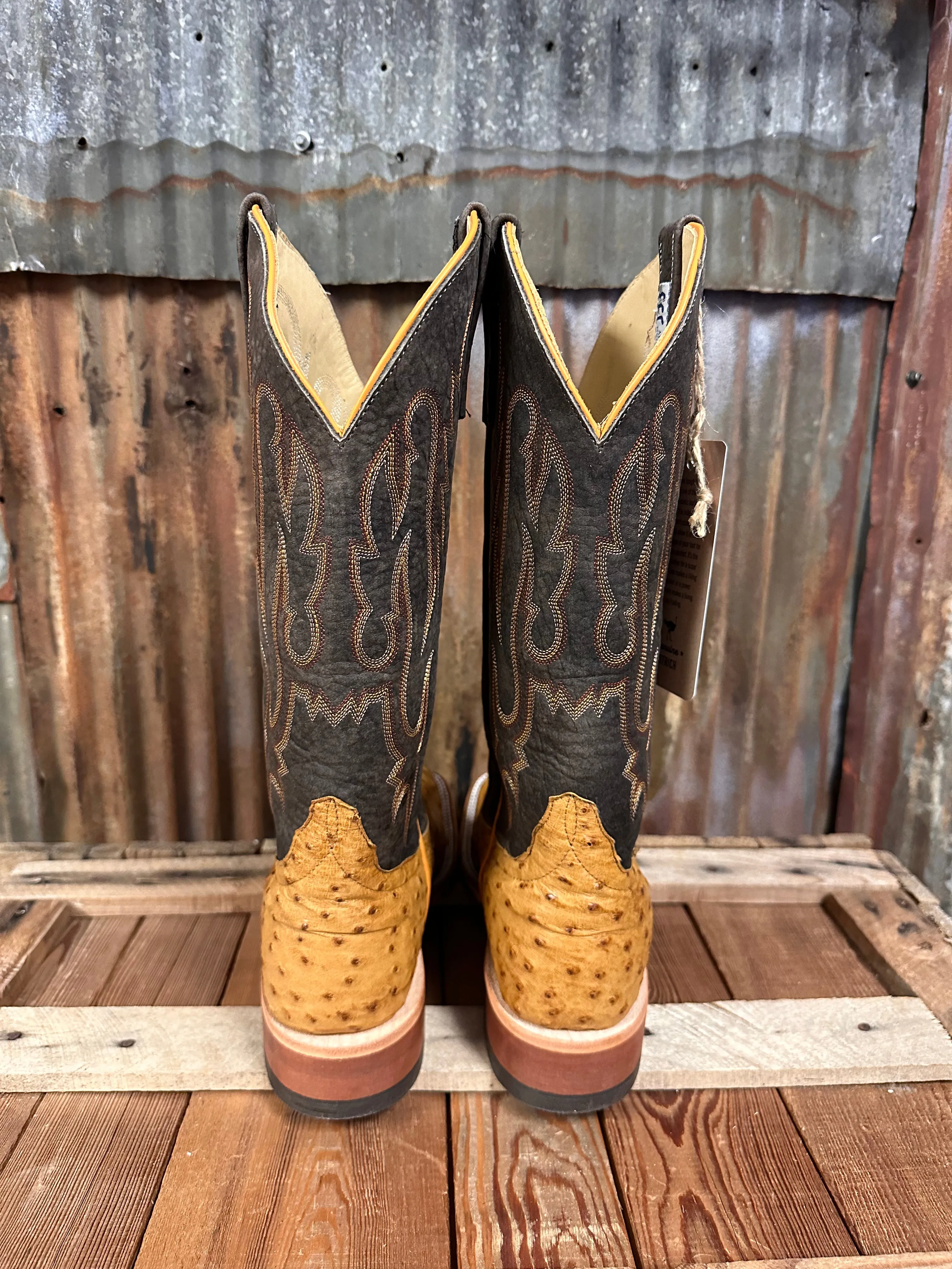 Anderson Bean Bruciato Ostrich Western Boot