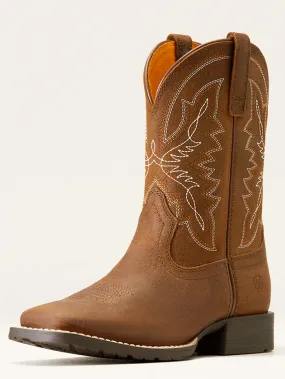 Ariat 10047034 Kids Hybrid Rancher Western Boot Distressed Tan