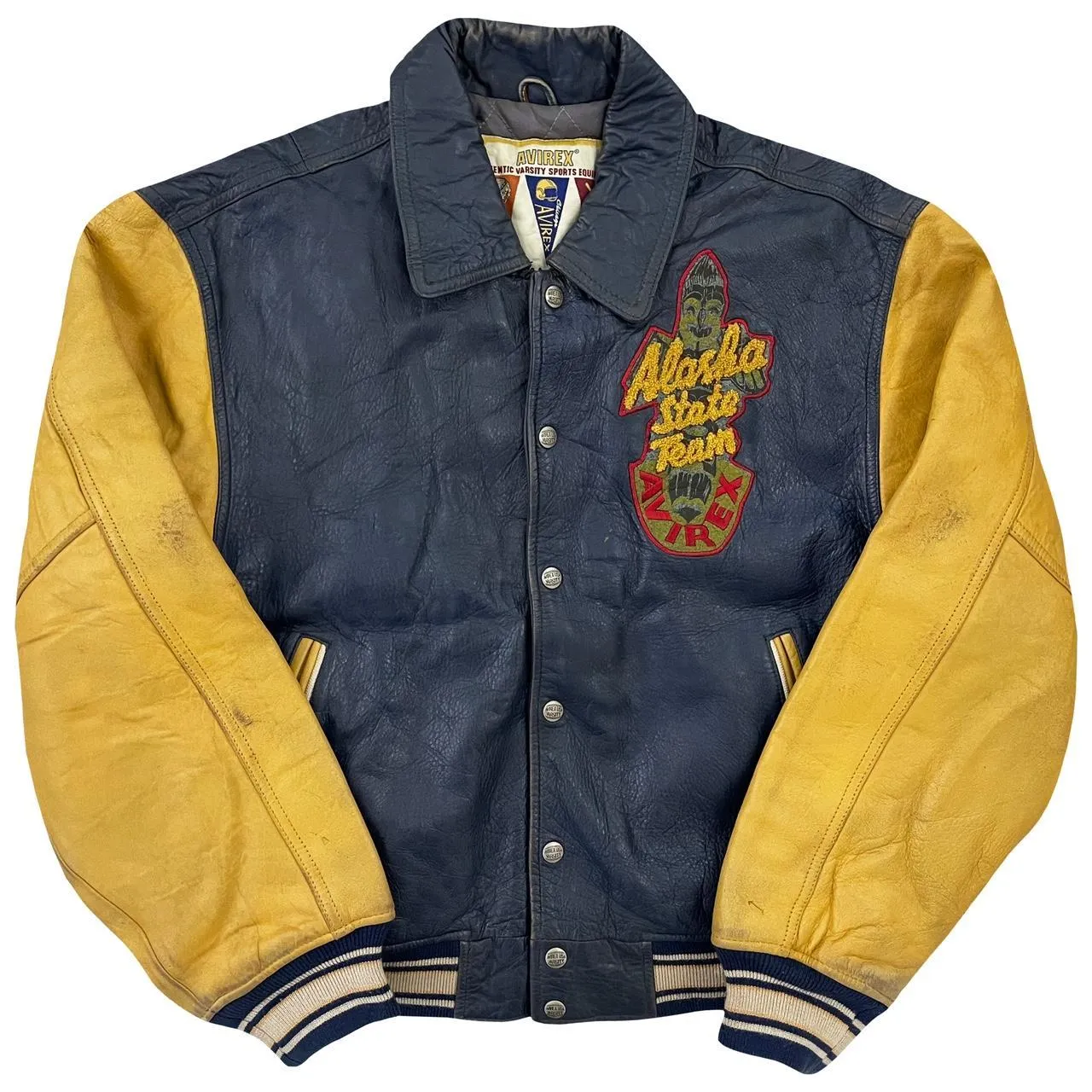 Avirex Leather Varsity Jacket - S