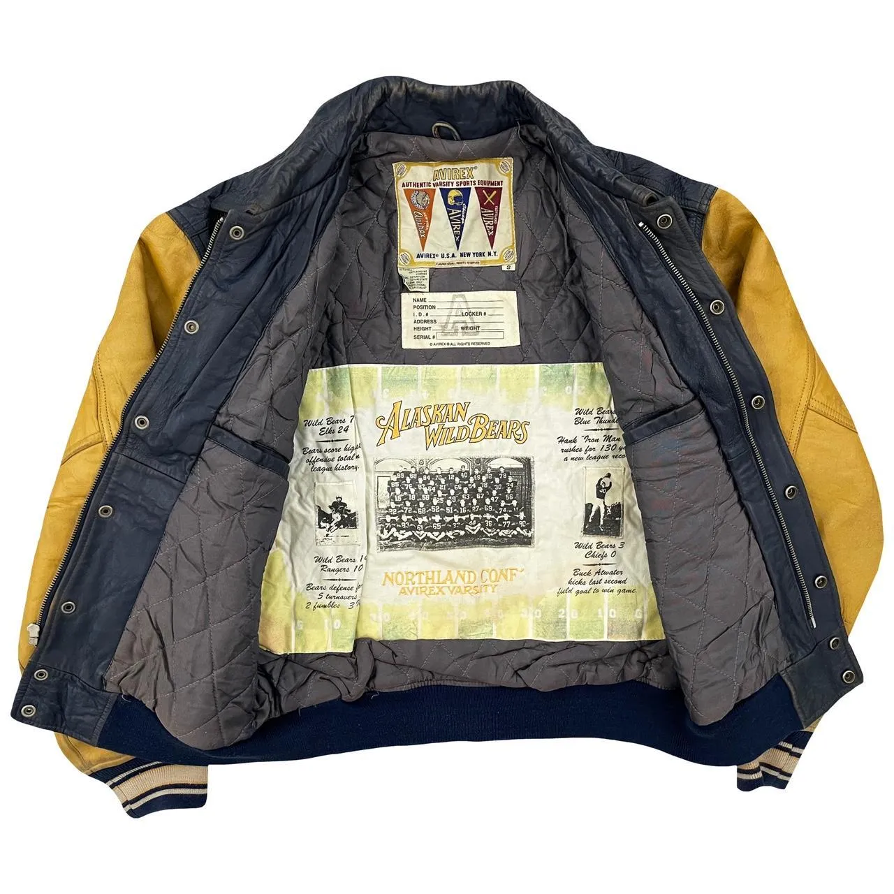 Avirex Leather Varsity Jacket - S