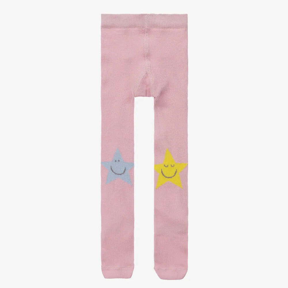 Baby Girls Pink Star Tights