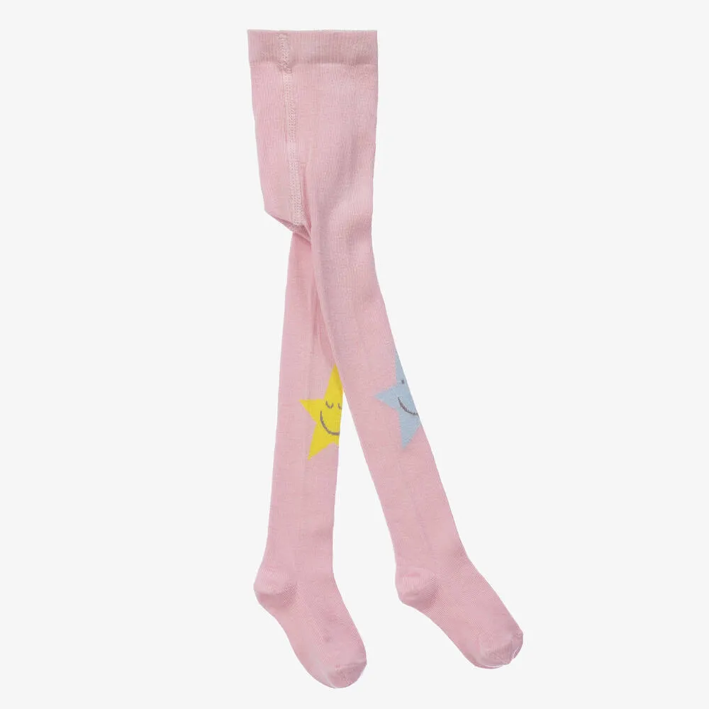 Baby Girls Pink Star Tights