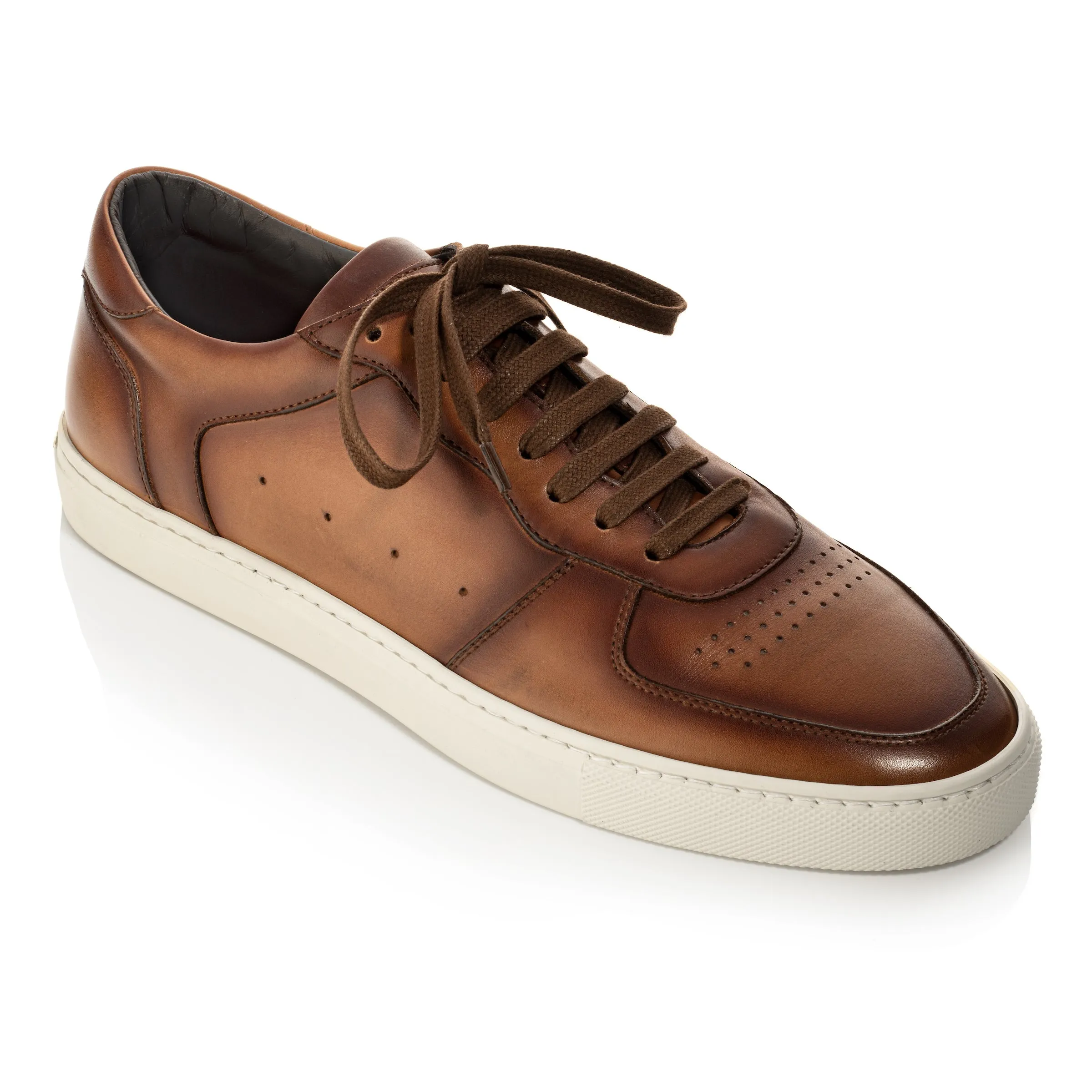 Barbera Tan Burnish Court Sneaker