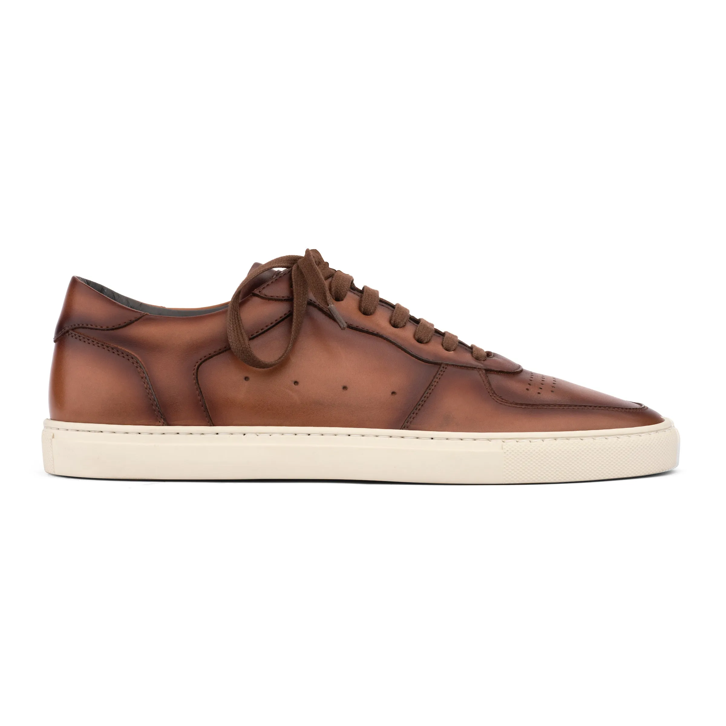 Barbera Tan Burnish Court Sneaker