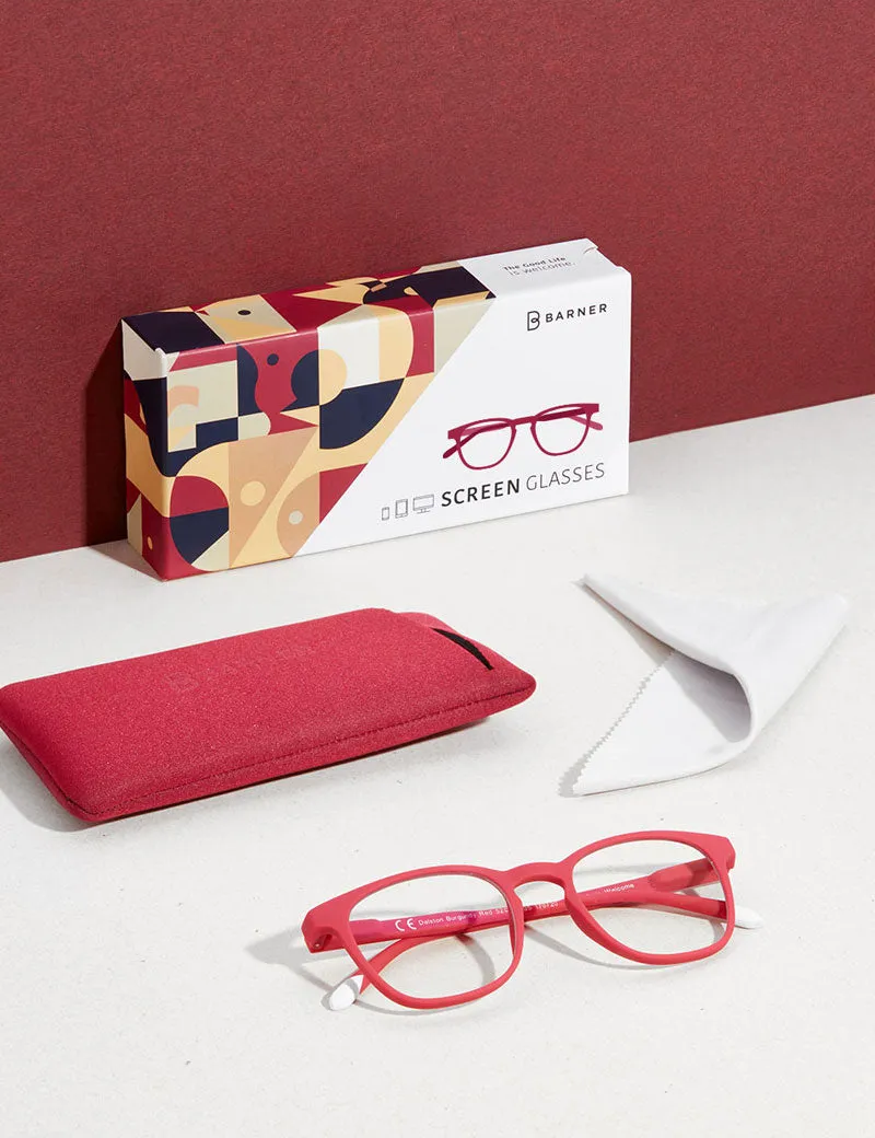 Barner Dalston Blue Light Reading Glasses Burgundy