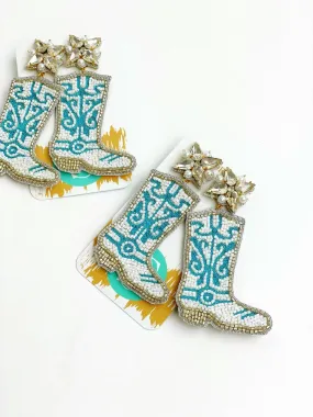 Beaded Dolly Boot Earrings