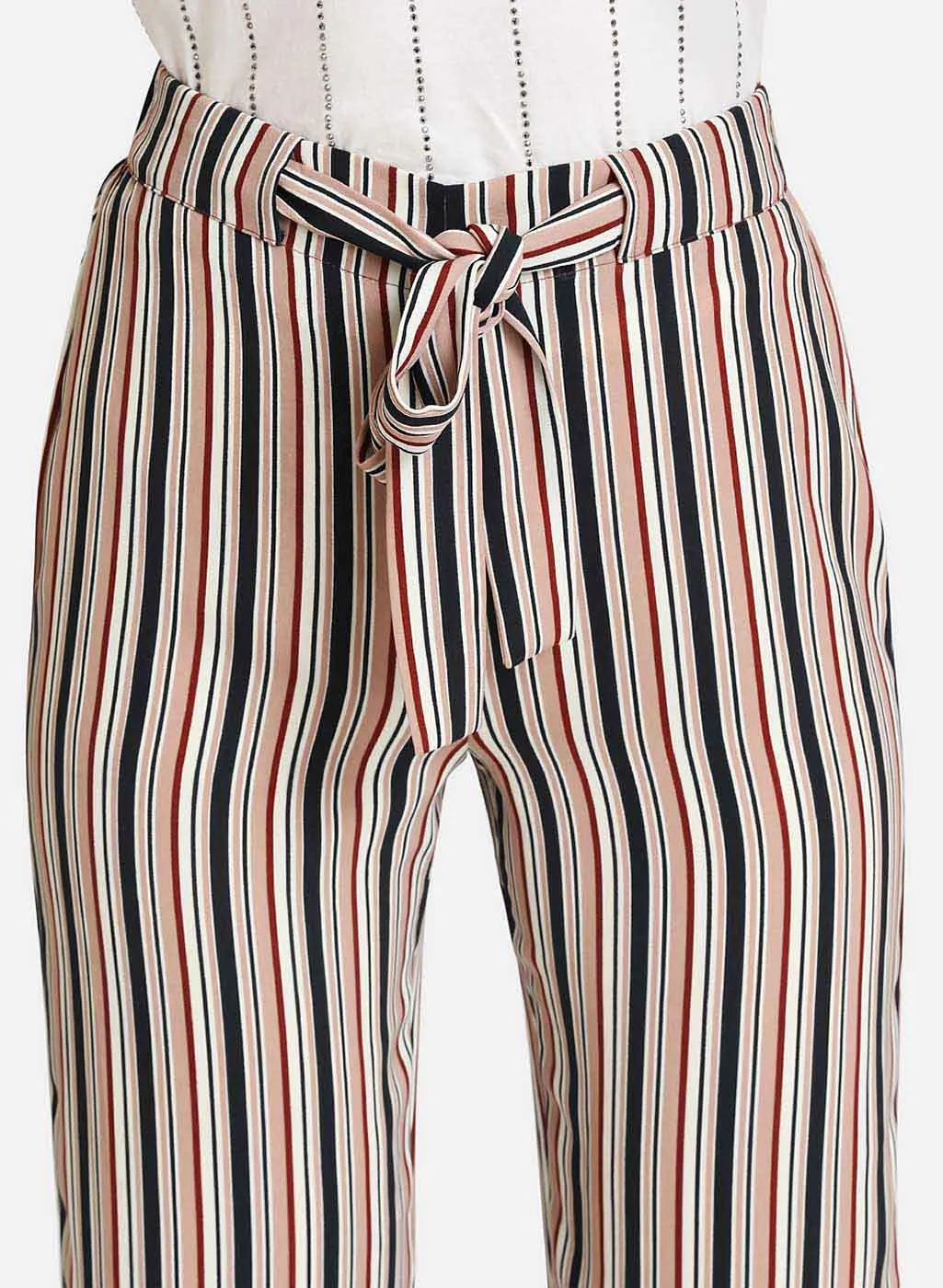 Belted Striped Trouser