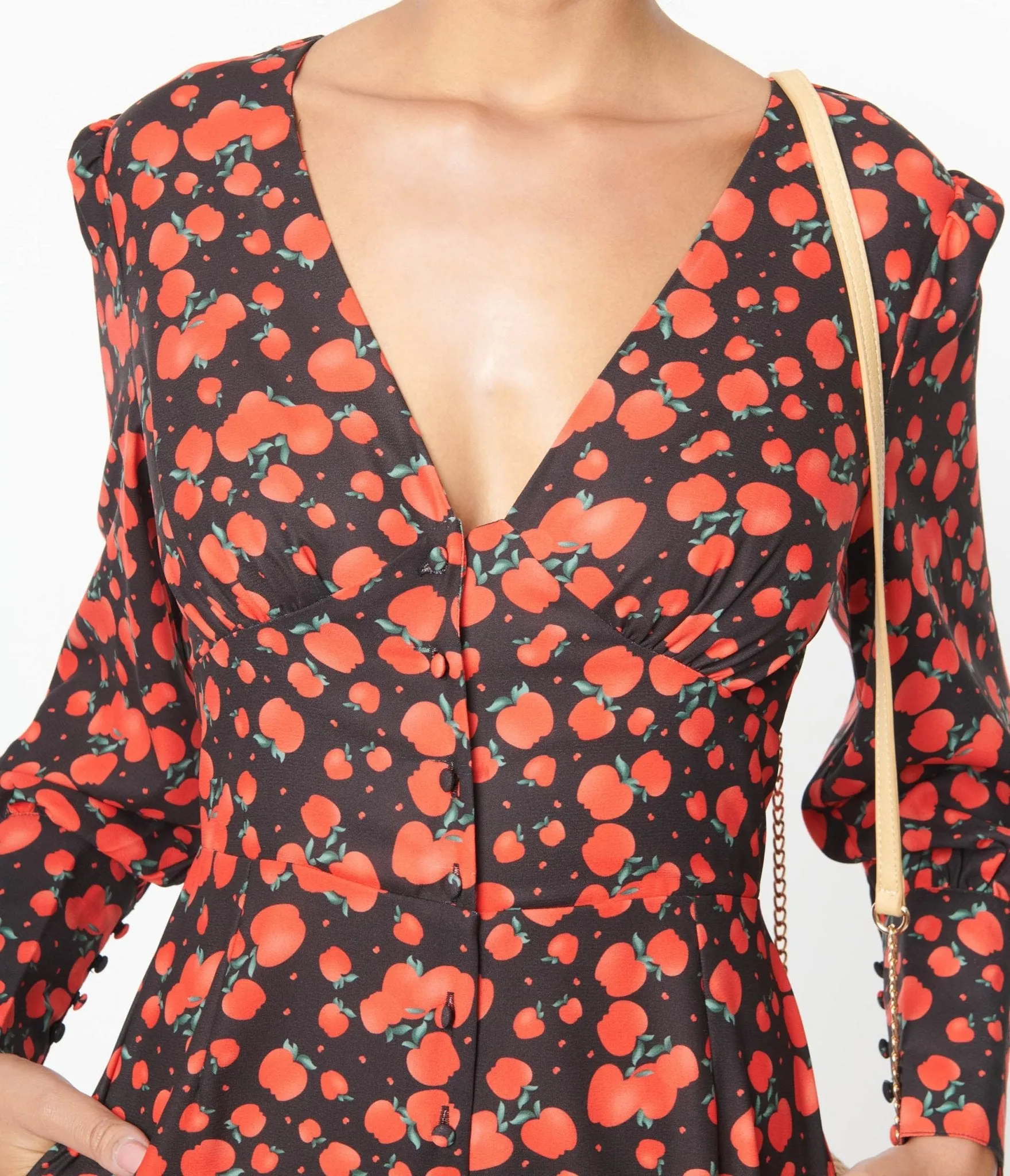 Black & Red Apple Print Marina Jumpsuit