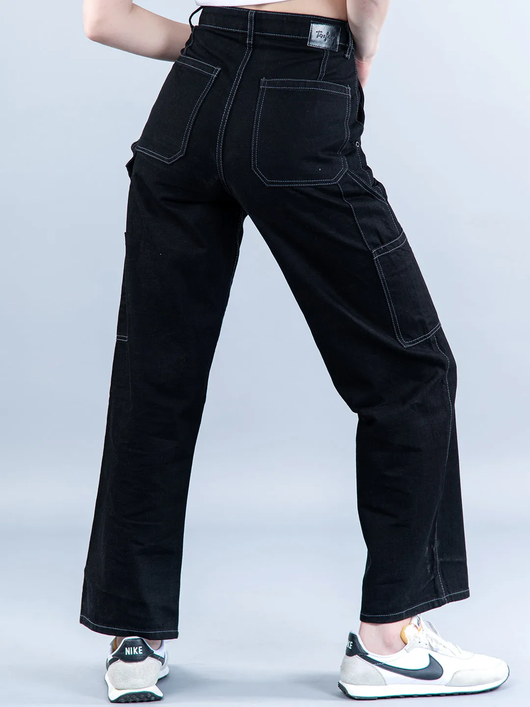 Black Cargo Jeans For Women