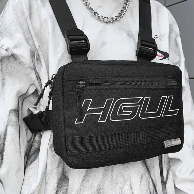 Black Techwear Chest Bag