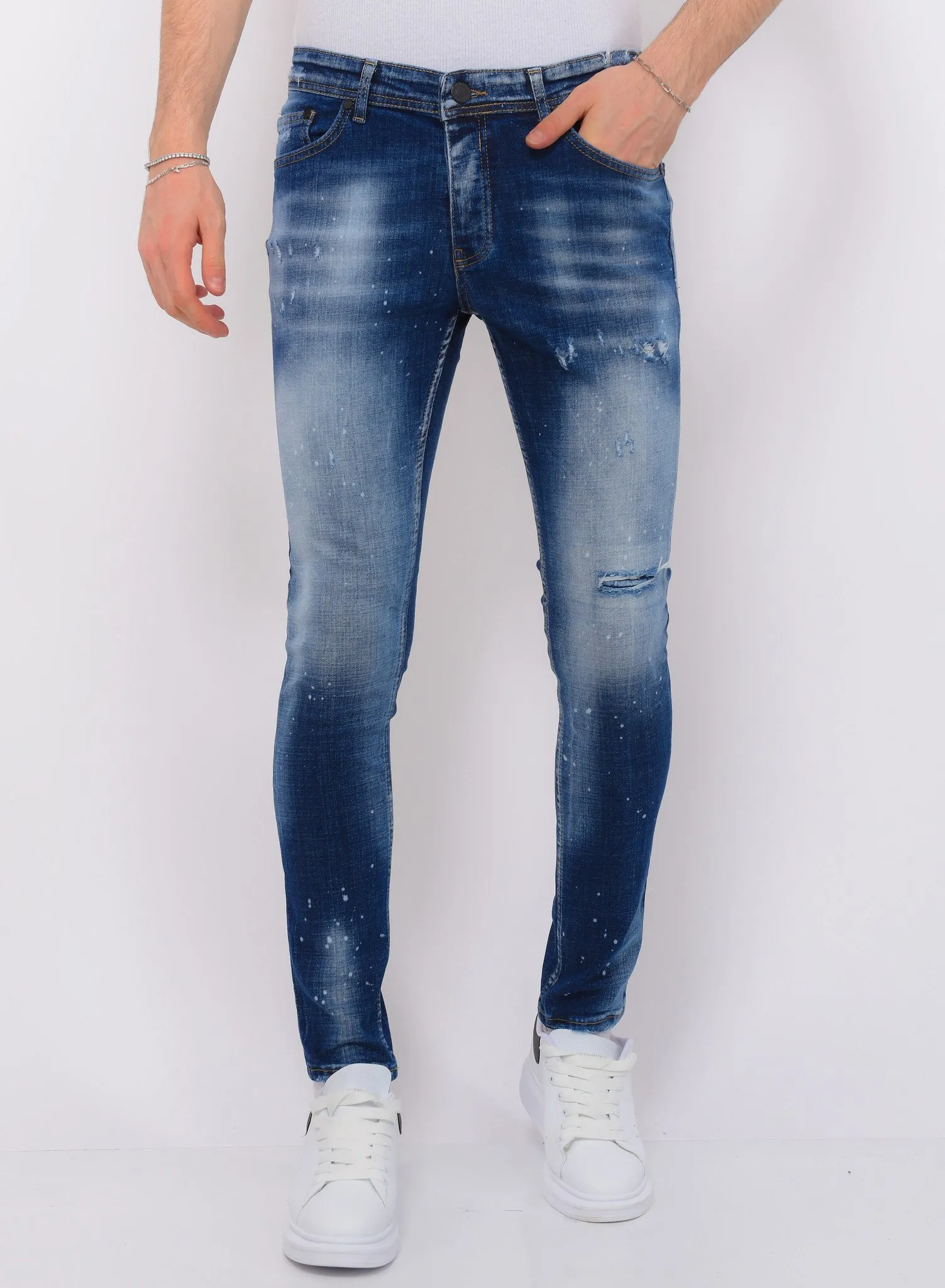 Blue Stone Washed Jeans Man Slim Fit | NEW |