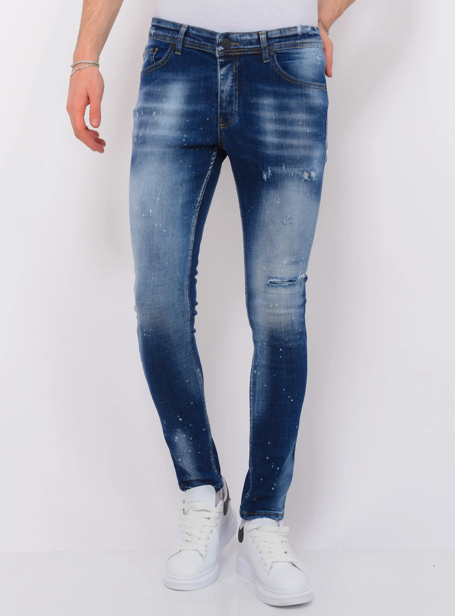 Blue Stone Washed Jeans Man Slim Fit | NEW |