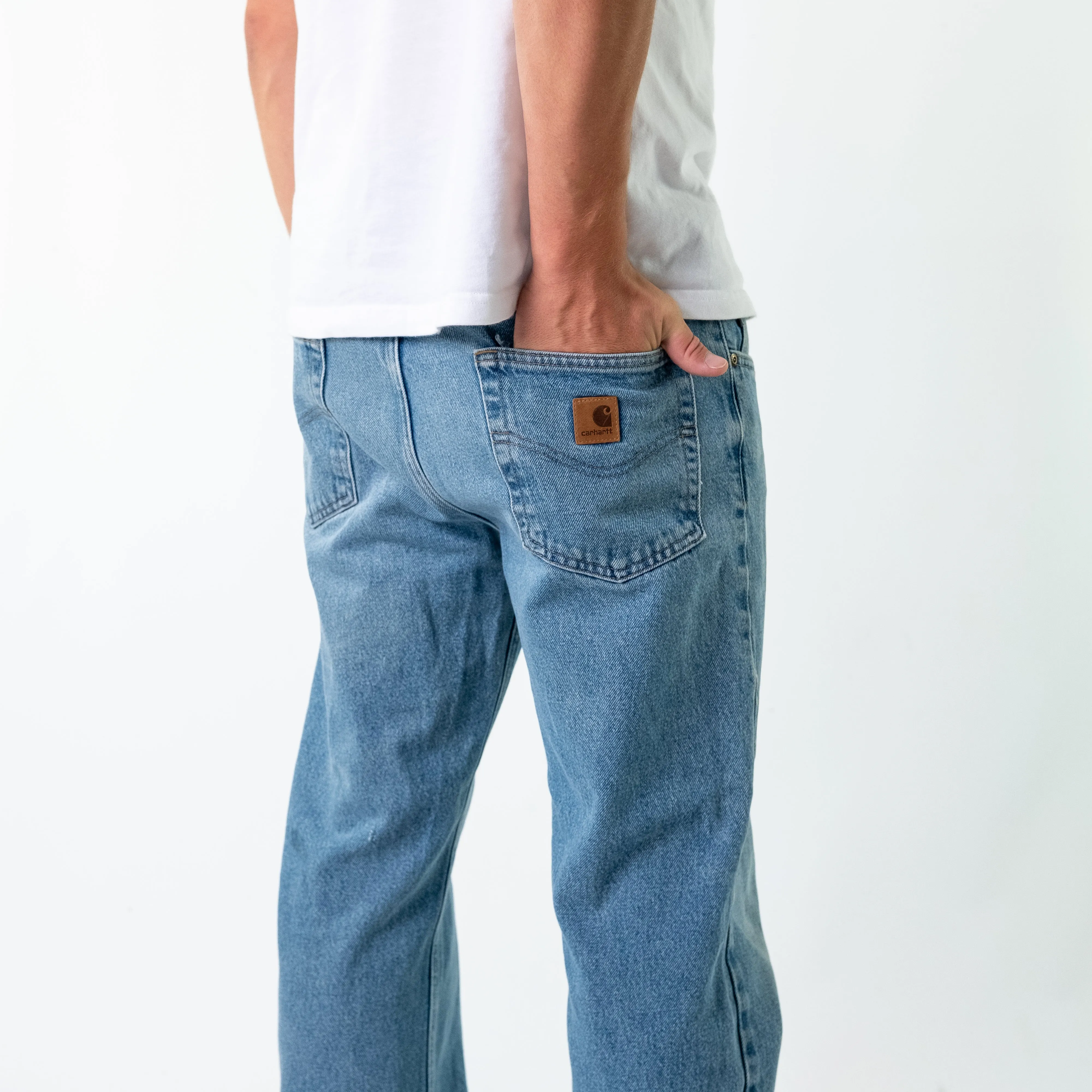 Blue y2ks Carhartt Denim Jeans Baggy Pants (34x30)