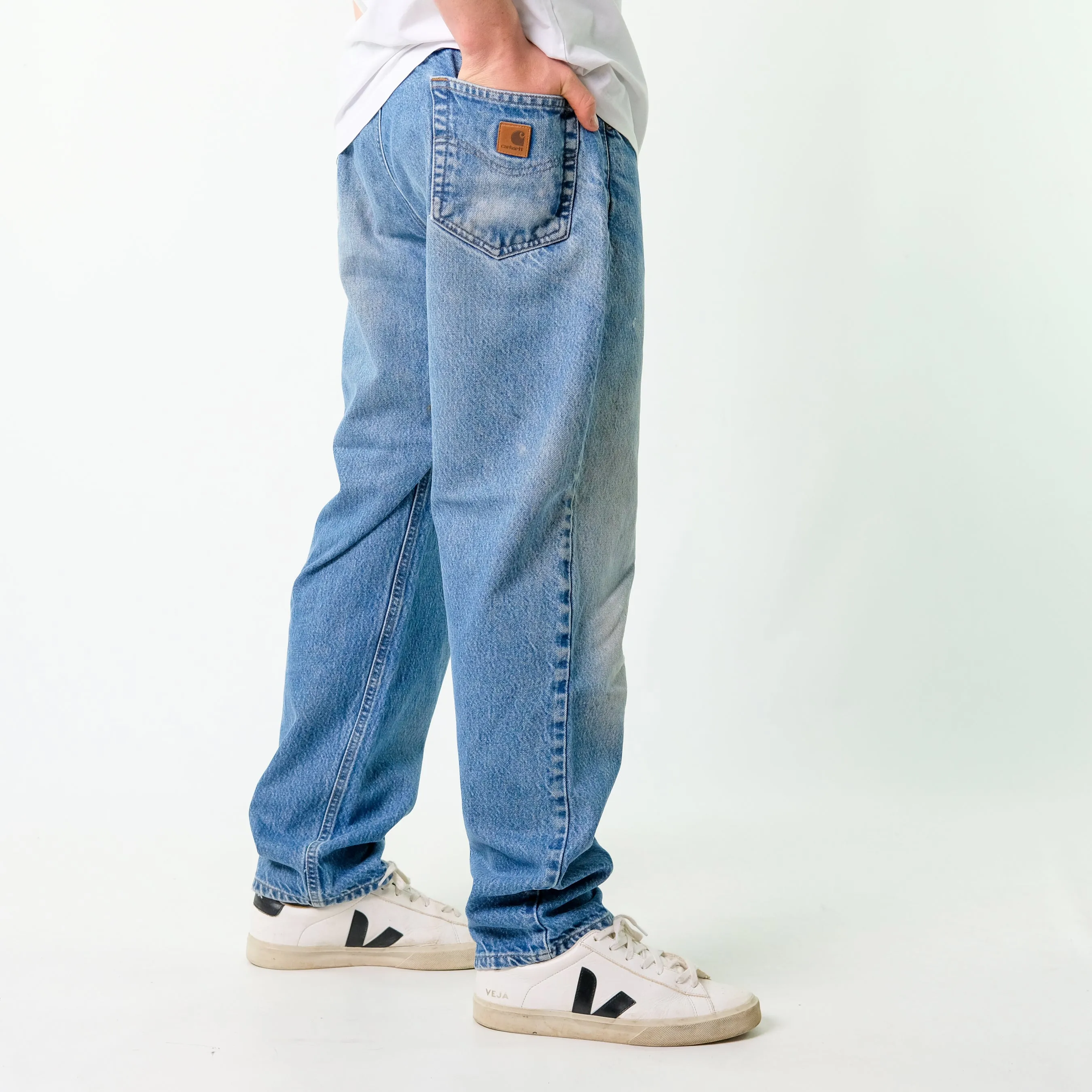 Blue y2ks Carhartt Denim Jeans Baggy Pants (38x32)