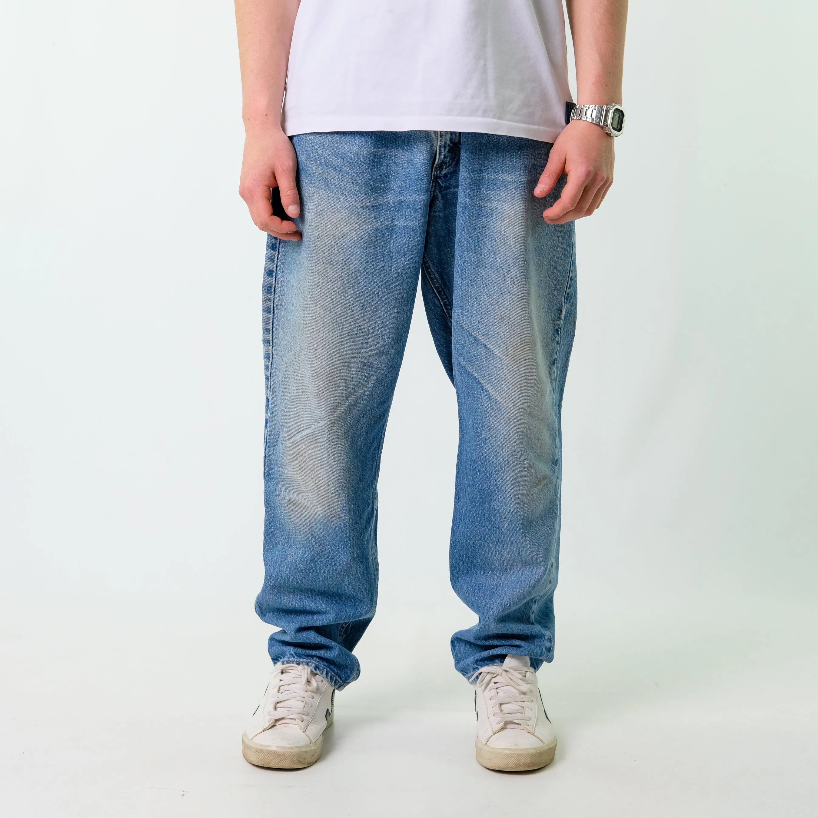 Blue y2ks Carhartt Denim Jeans Baggy Pants (38x32)