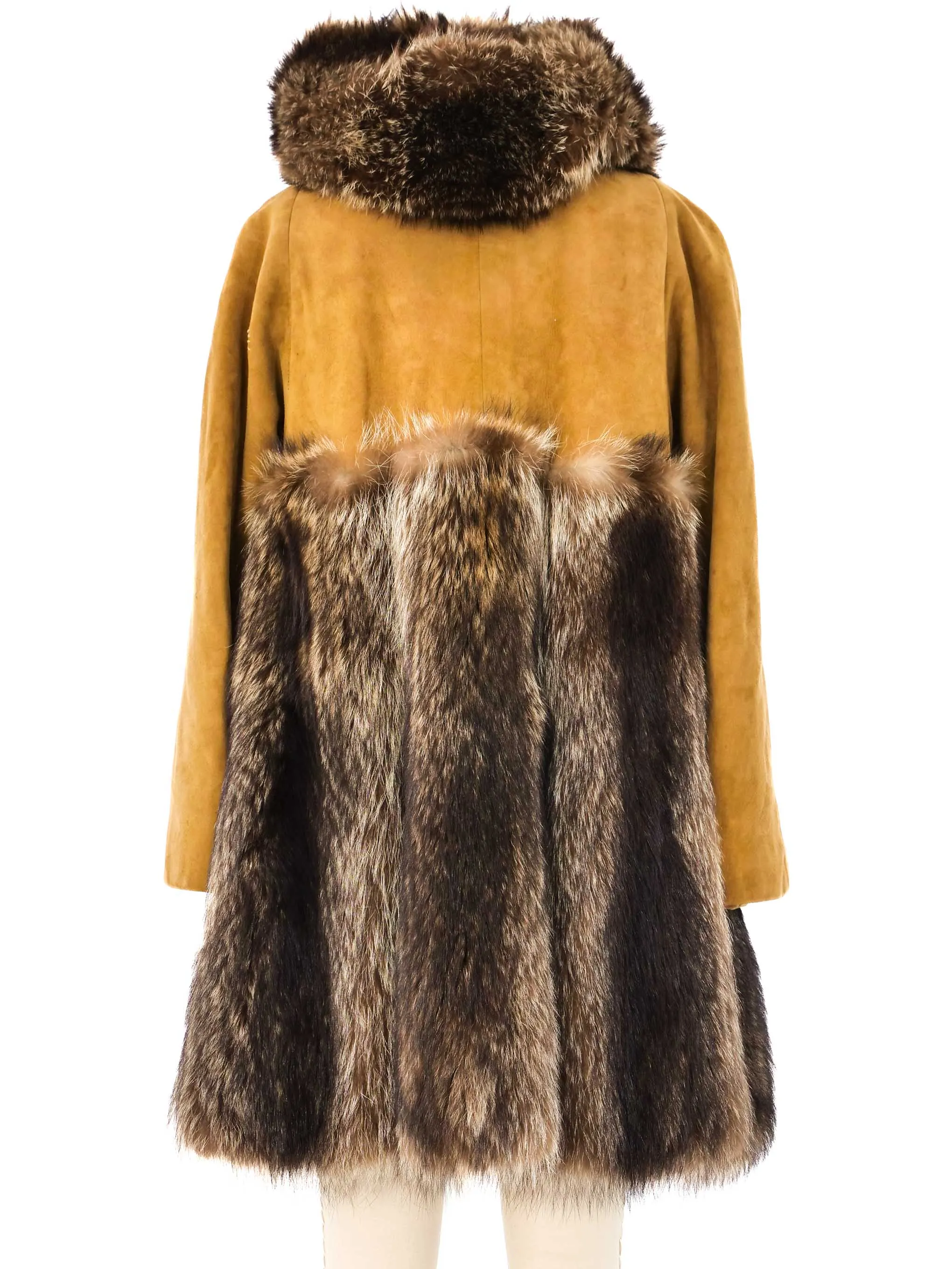 Bonnie Cashin Fur Trim Swing Coat