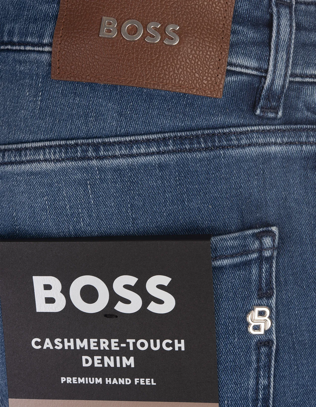 BOSS Regular Fit Maine Jeans In Blue Denim