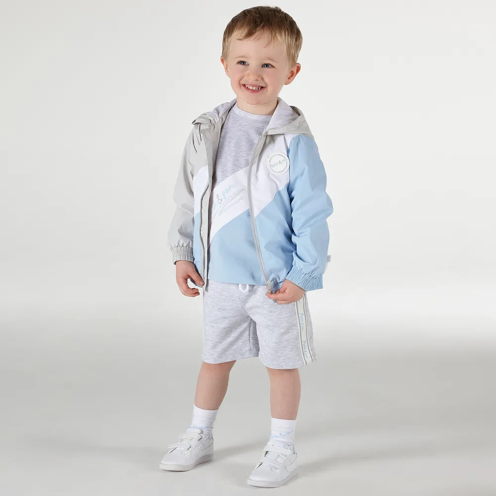 Boys Grey Windbreaker Jacket