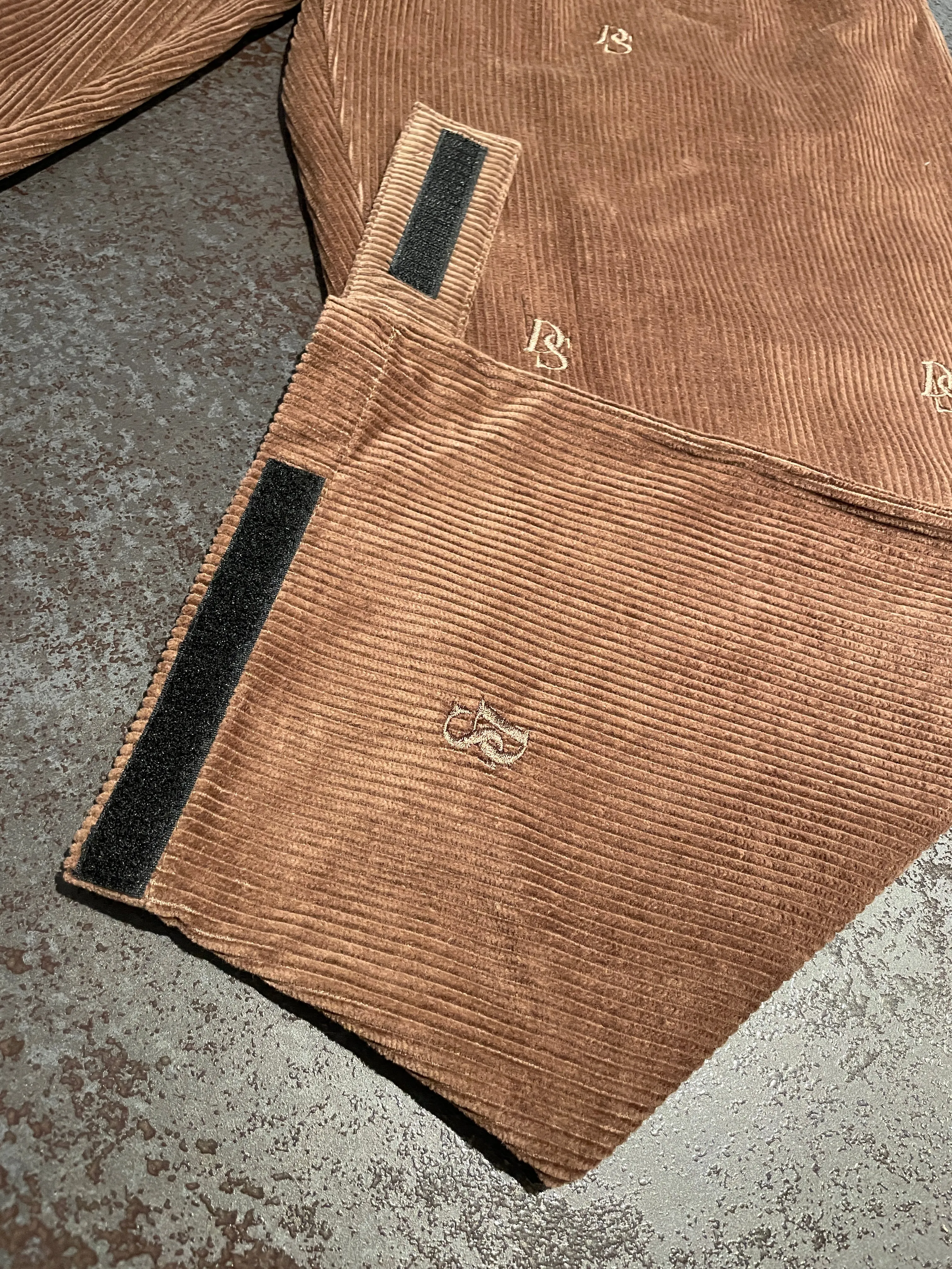 Brown Corduroy Pant ''DS Overall Embroideries''