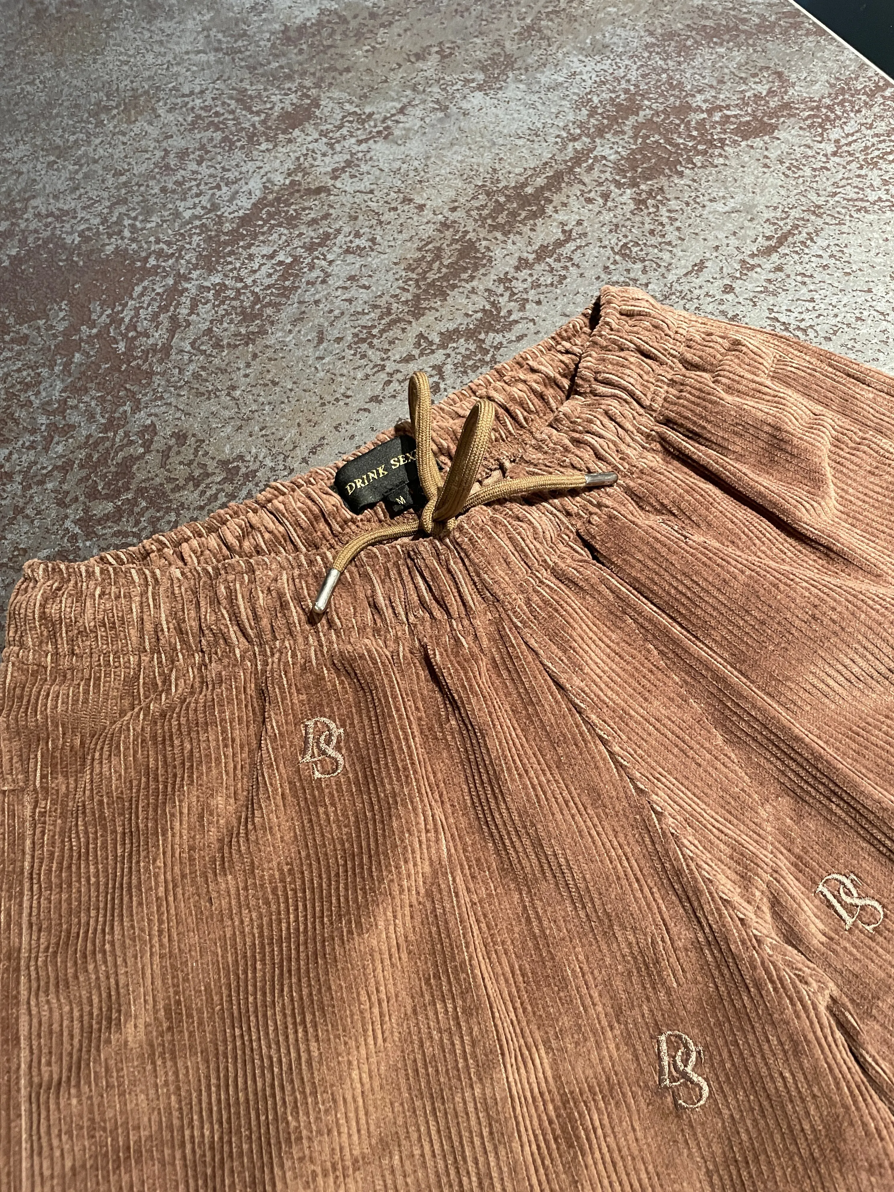 Brown Corduroy Pant ''DS Overall Embroideries''