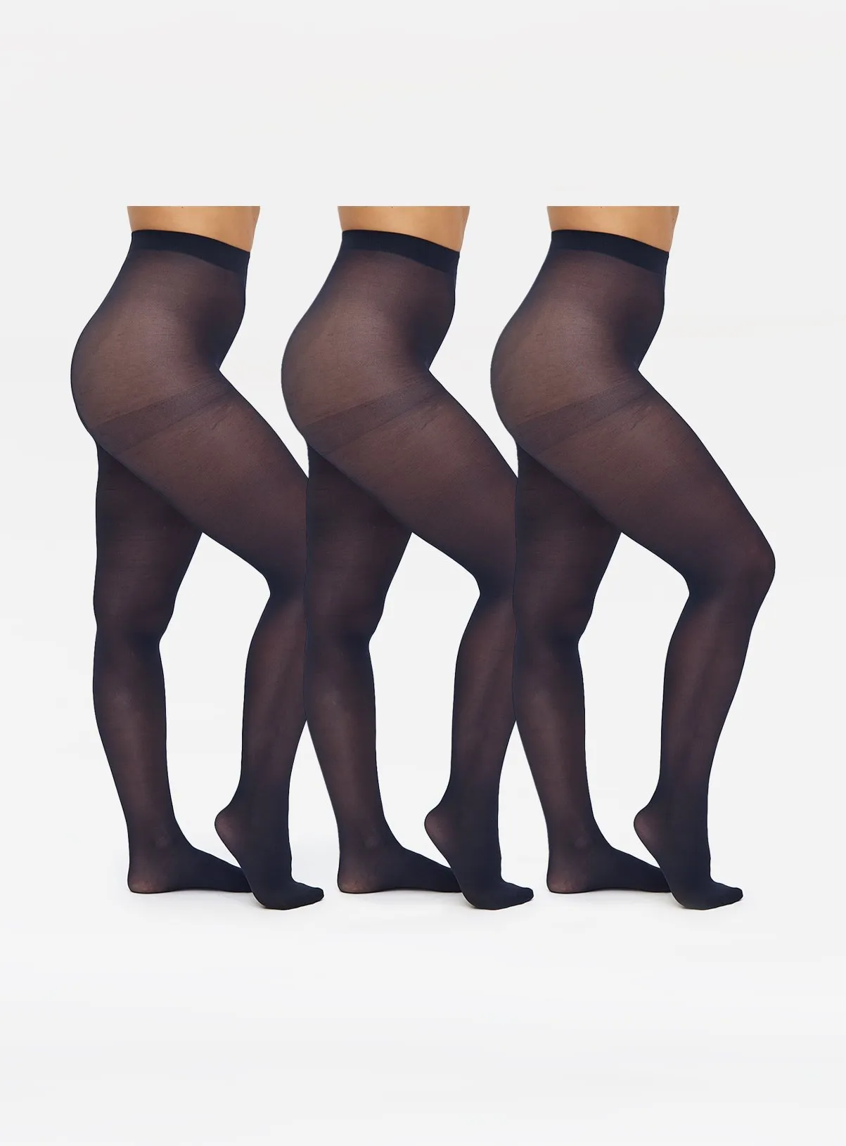 Buy Navy 40 Denier Opaque Tights 3 Pack XL | Tights | Tu