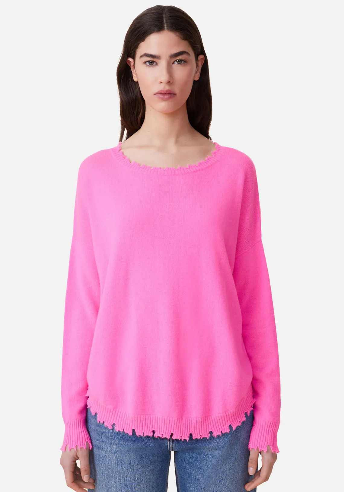 C NECK SWEATER 2319 ROSE LOTUS