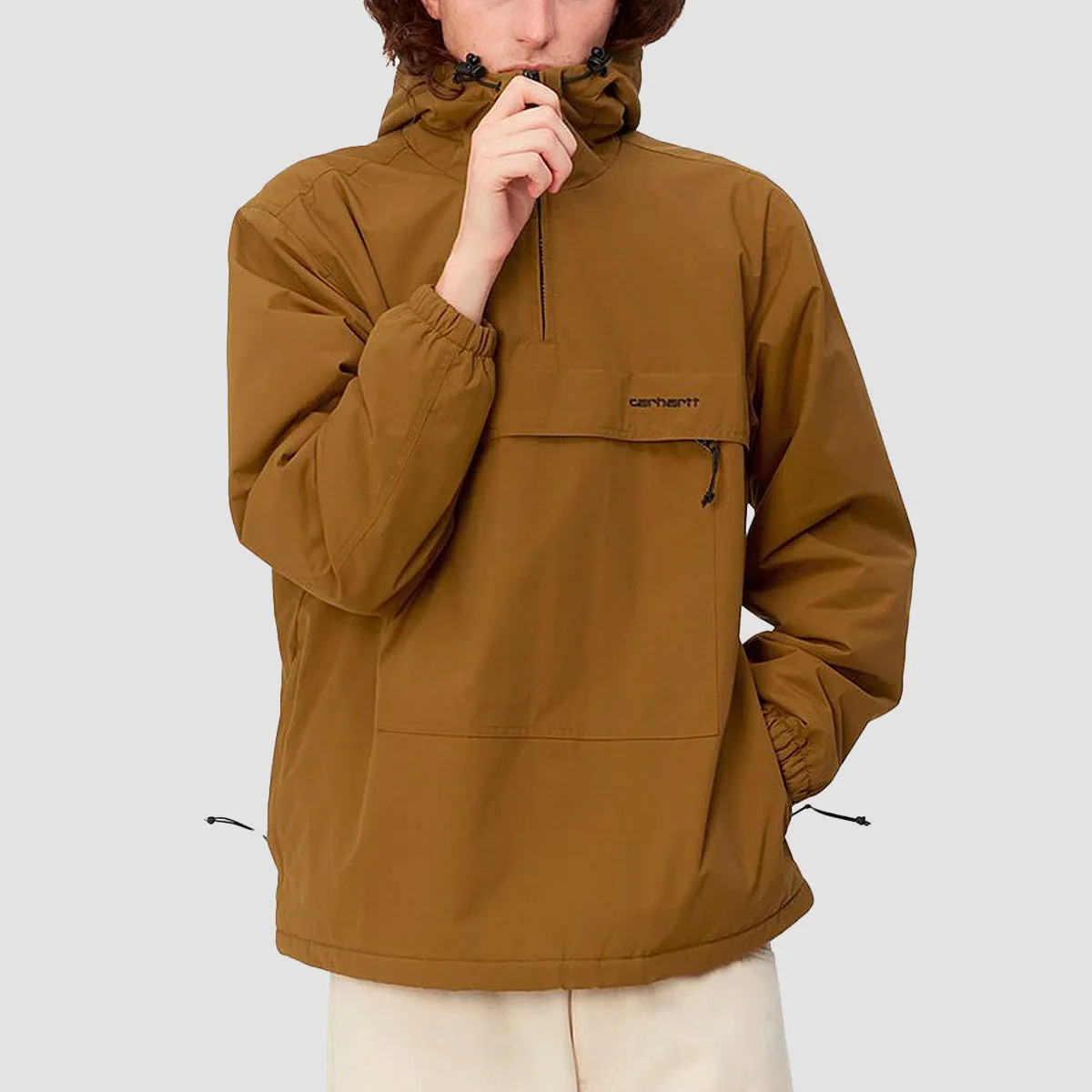 Carhartt WIP Windbreaker Pullover Jacket Deep Hamilton Brown/Black