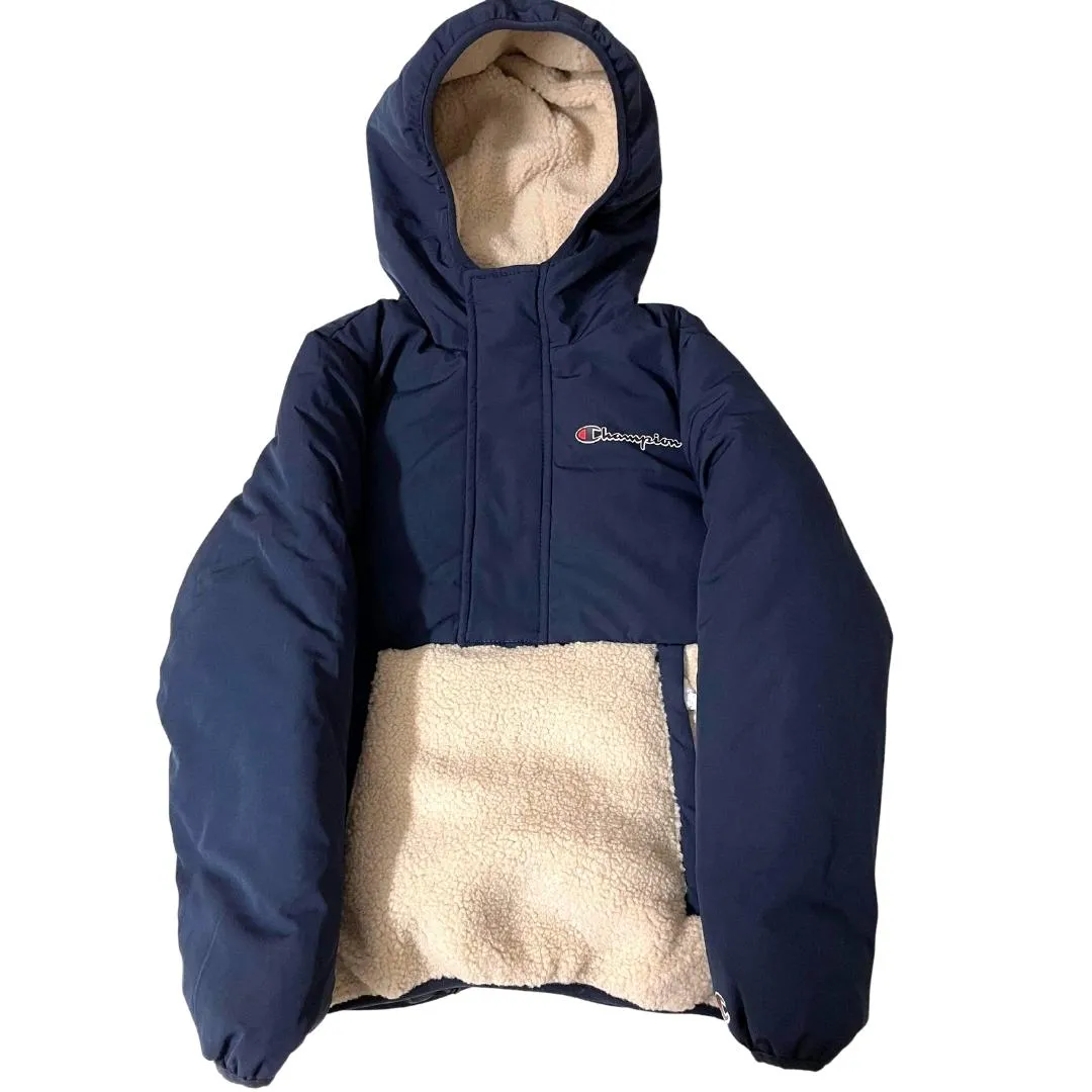 Champion Half Zip Blue Hooded Jacket