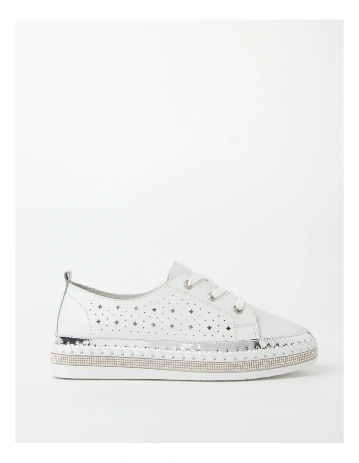 Clara White Leather Sneaker