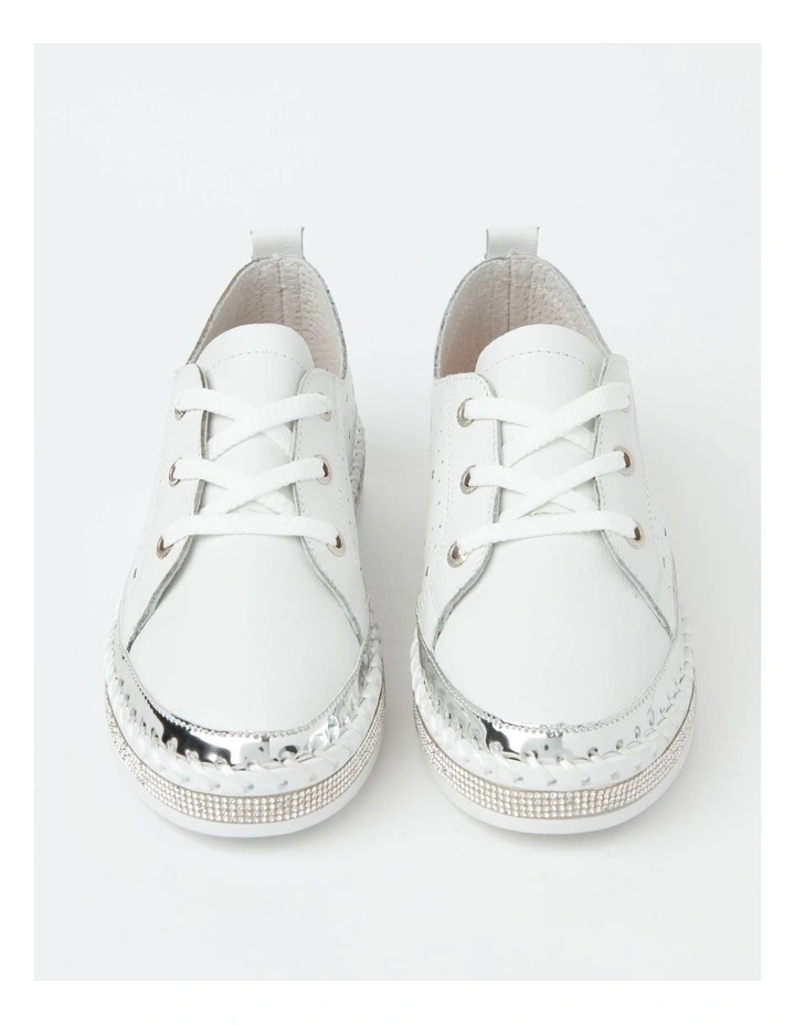 Clara White Leather Sneaker