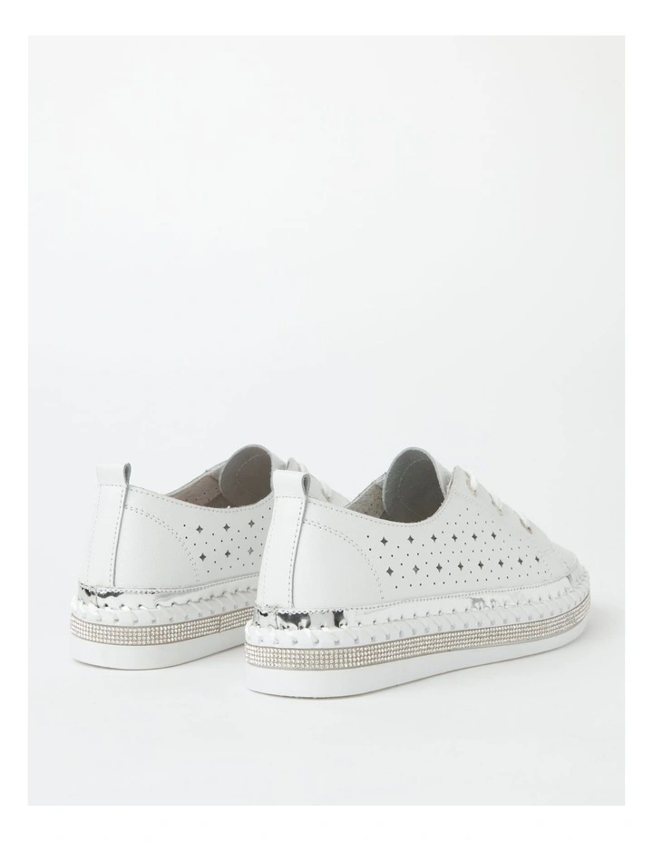 Clara White Leather Sneaker