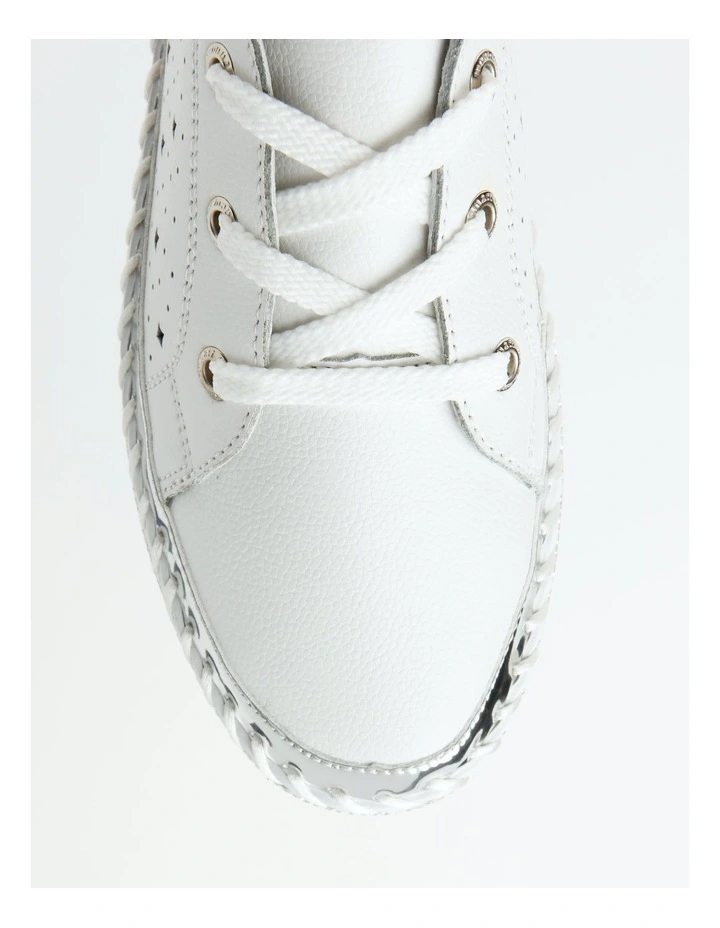 Clara White Leather Sneaker