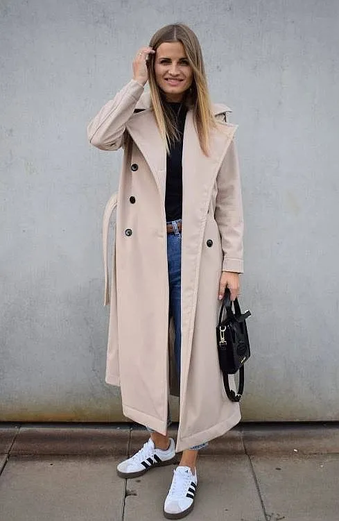 coat M.ASCH-Be original Long Trench Coat - Cream - women´s