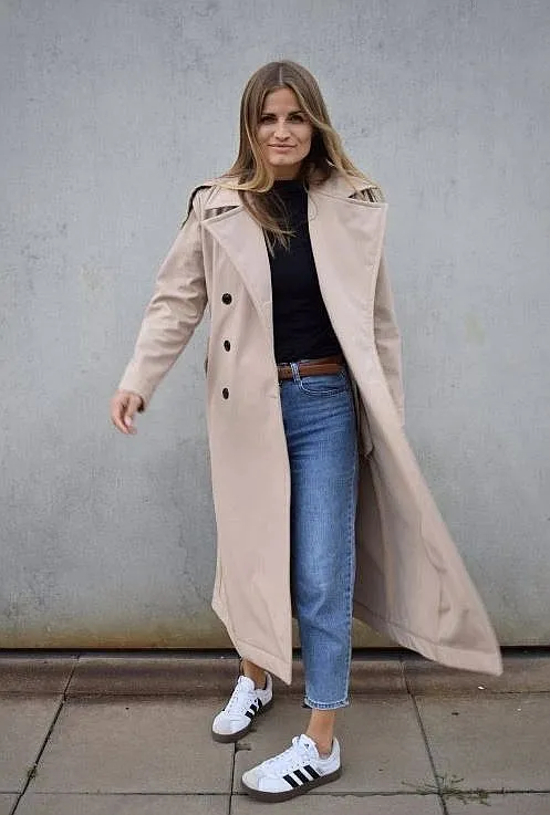 coat M.ASCH-Be original Long Trench Coat - Cream - women´s