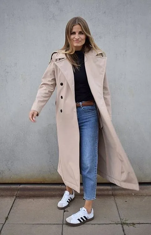 coat M.ASCH-Be original Long Trench Coat - Cream - women´s