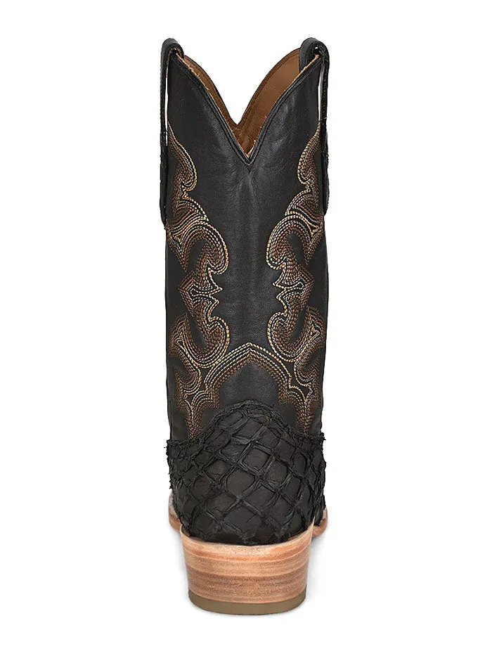 Corral A4339 Mens Pirarucu Fish Embroidery Boot Black