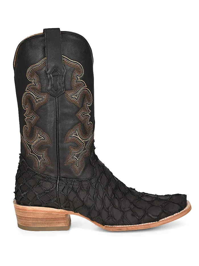 Corral A4339 Mens Pirarucu Fish Embroidery Boot Black