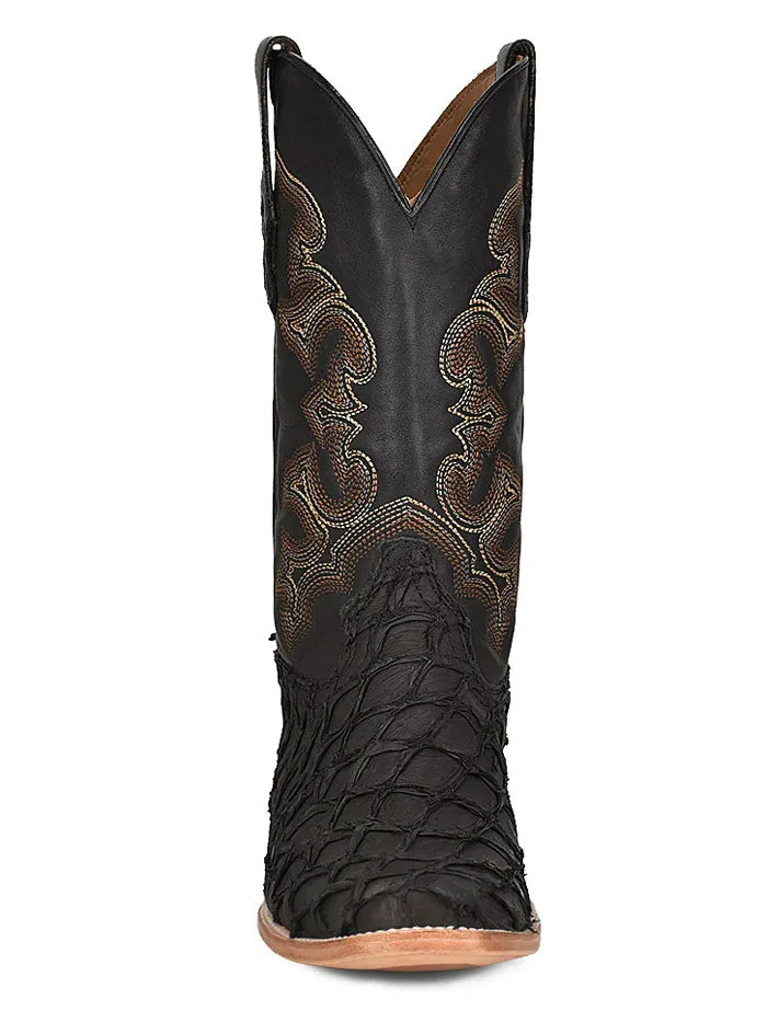 Corral A4339 Mens Pirarucu Fish Embroidery Boot Black