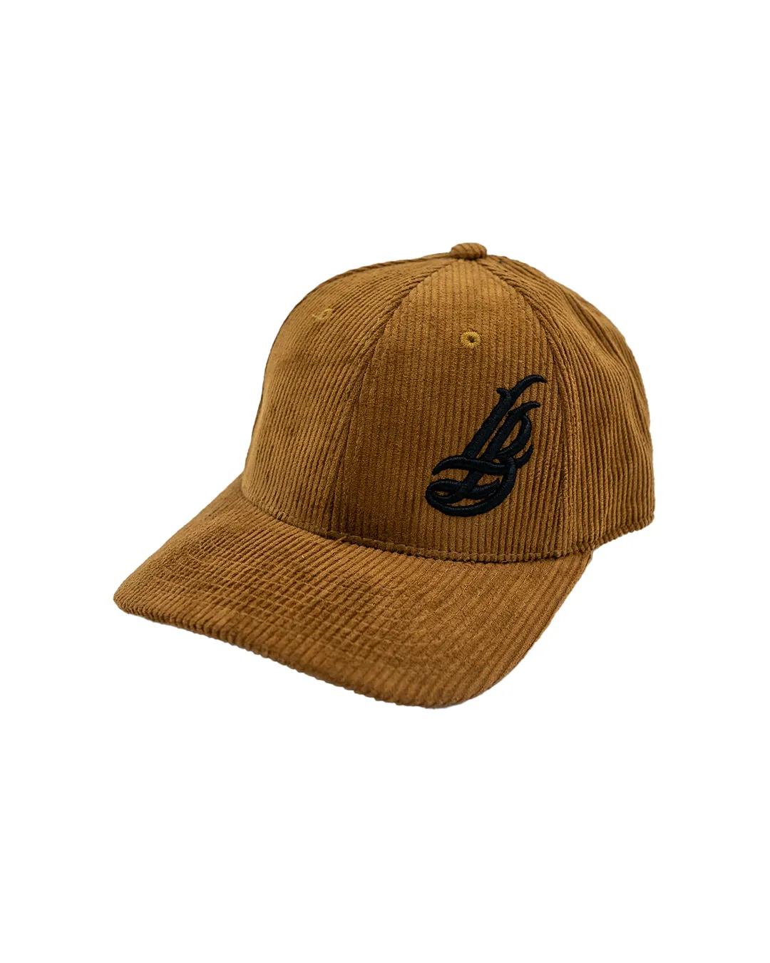 Cursive LB Bronze Corduroy Baseball Hat