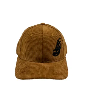 Cursive LB Bronze Corduroy Baseball Hat