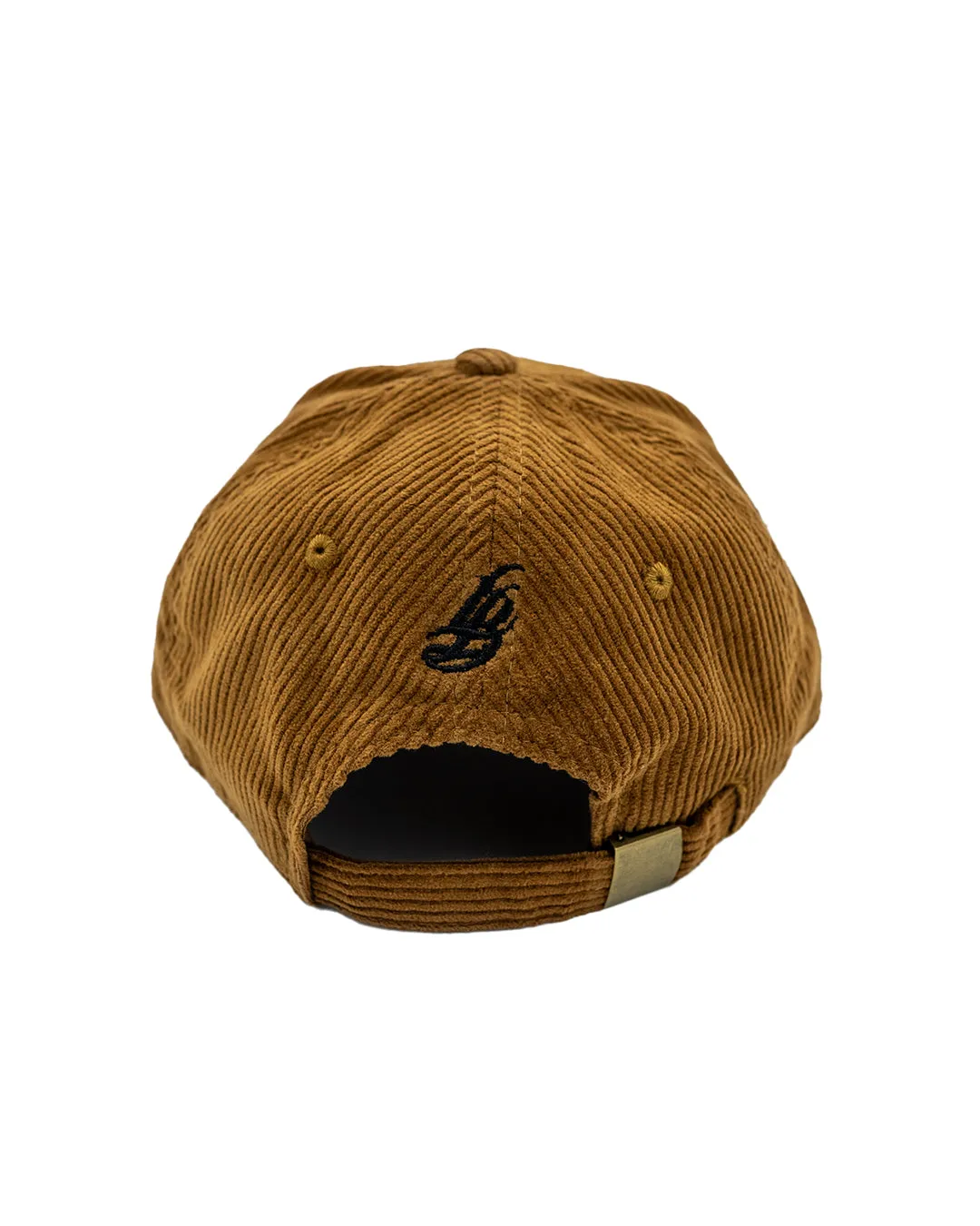 Cursive LB Bronze Corduroy Baseball Hat